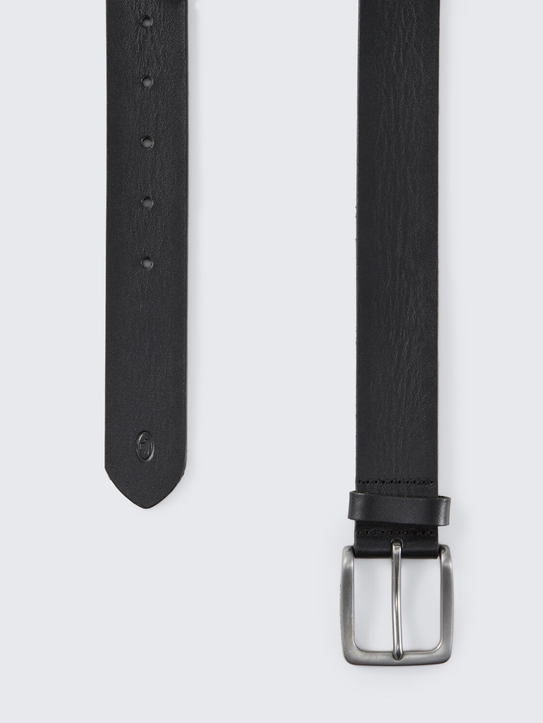 TTSCOTT Ledergürtel mit eckiger Dornschließe - black uni - Produkt-Ansicht von oben 