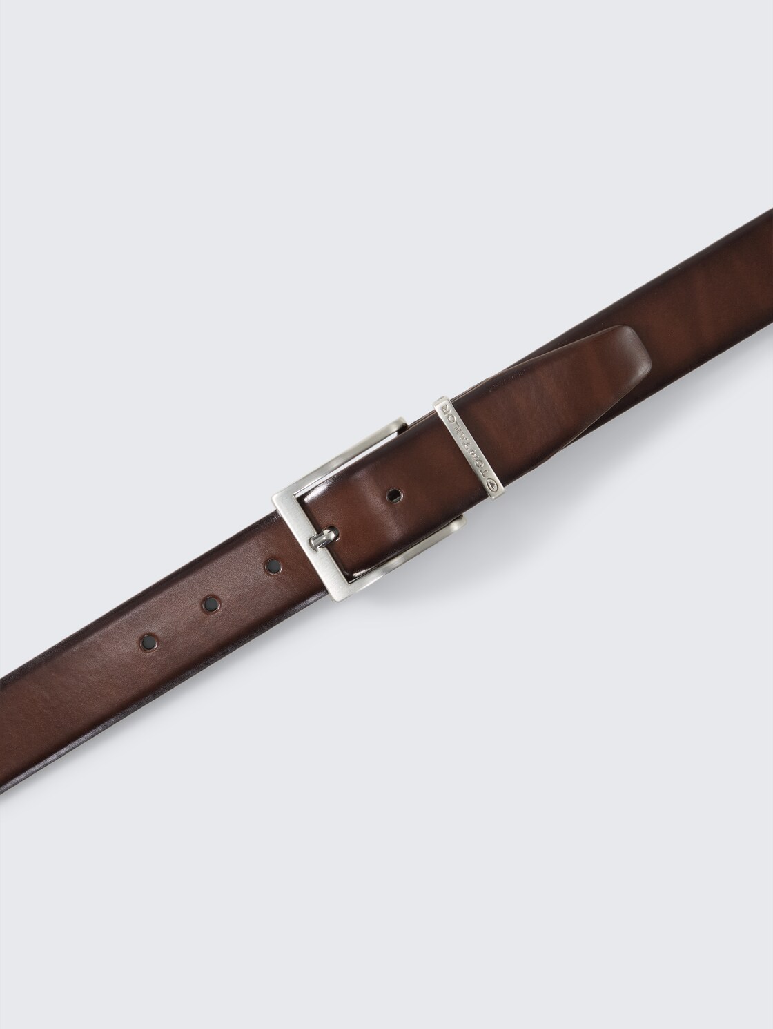 TTBILL Gürtel mit eckiger Dornschließe - brown uni - Produkt-Ansicht von oben 