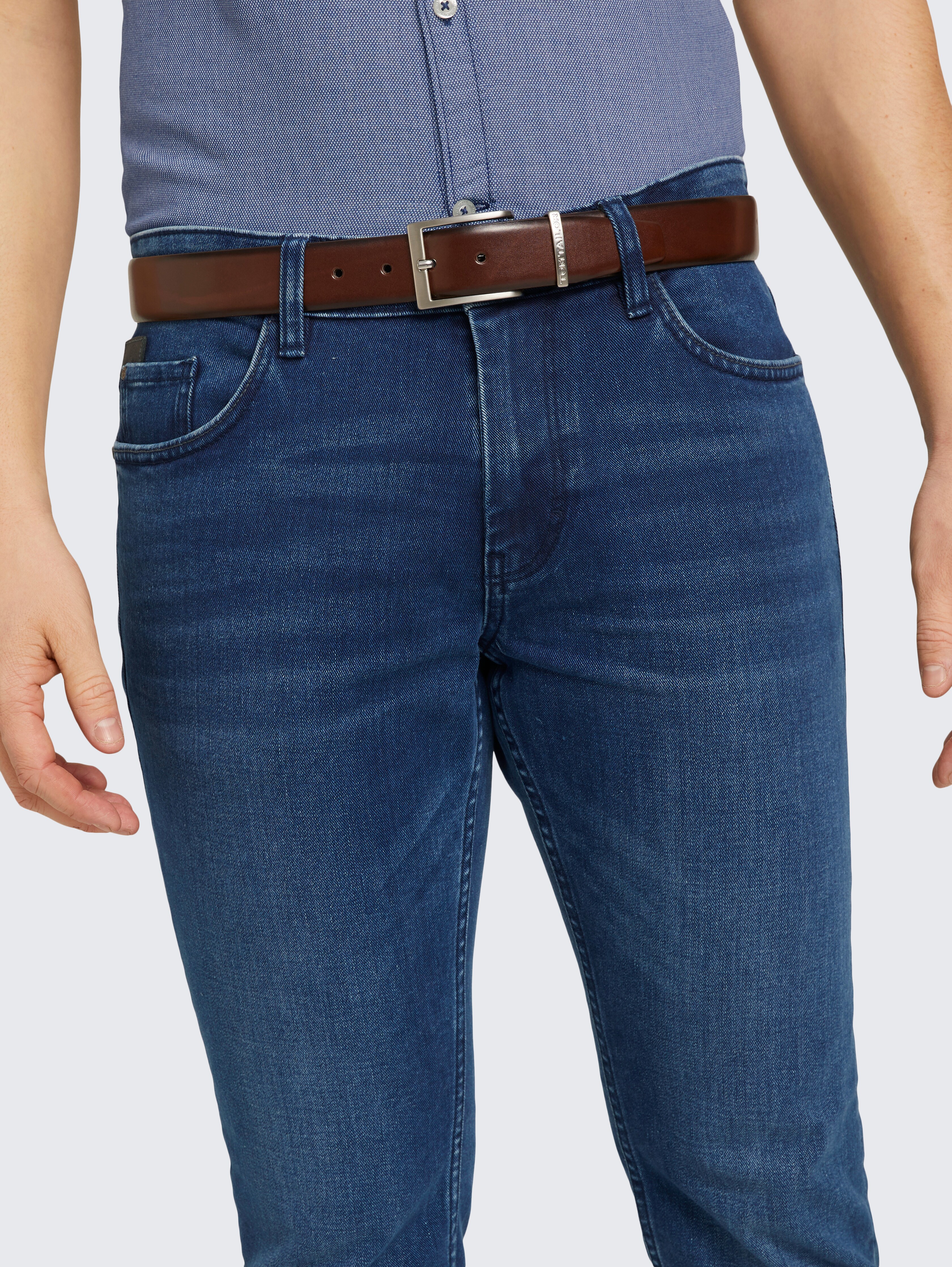 TTBILL Gürtel mit eckiger Dornschließe von Men, brown uni