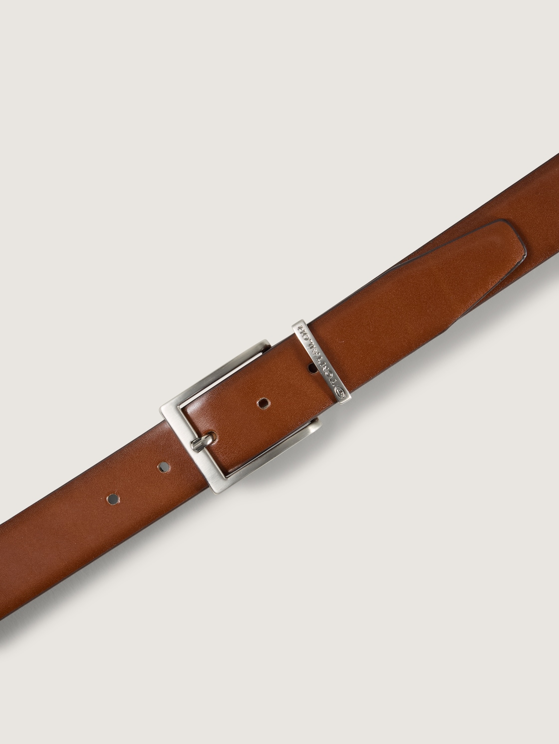 TTBILL Gürtel mit eckiger Dornschließe - light brown uni - Produkt-Ansicht von oben 