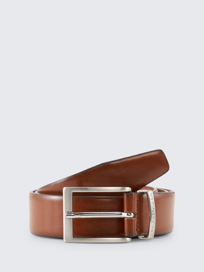 TTBILL Gürtel mit eckiger Dornschließe von Men, light brown uni