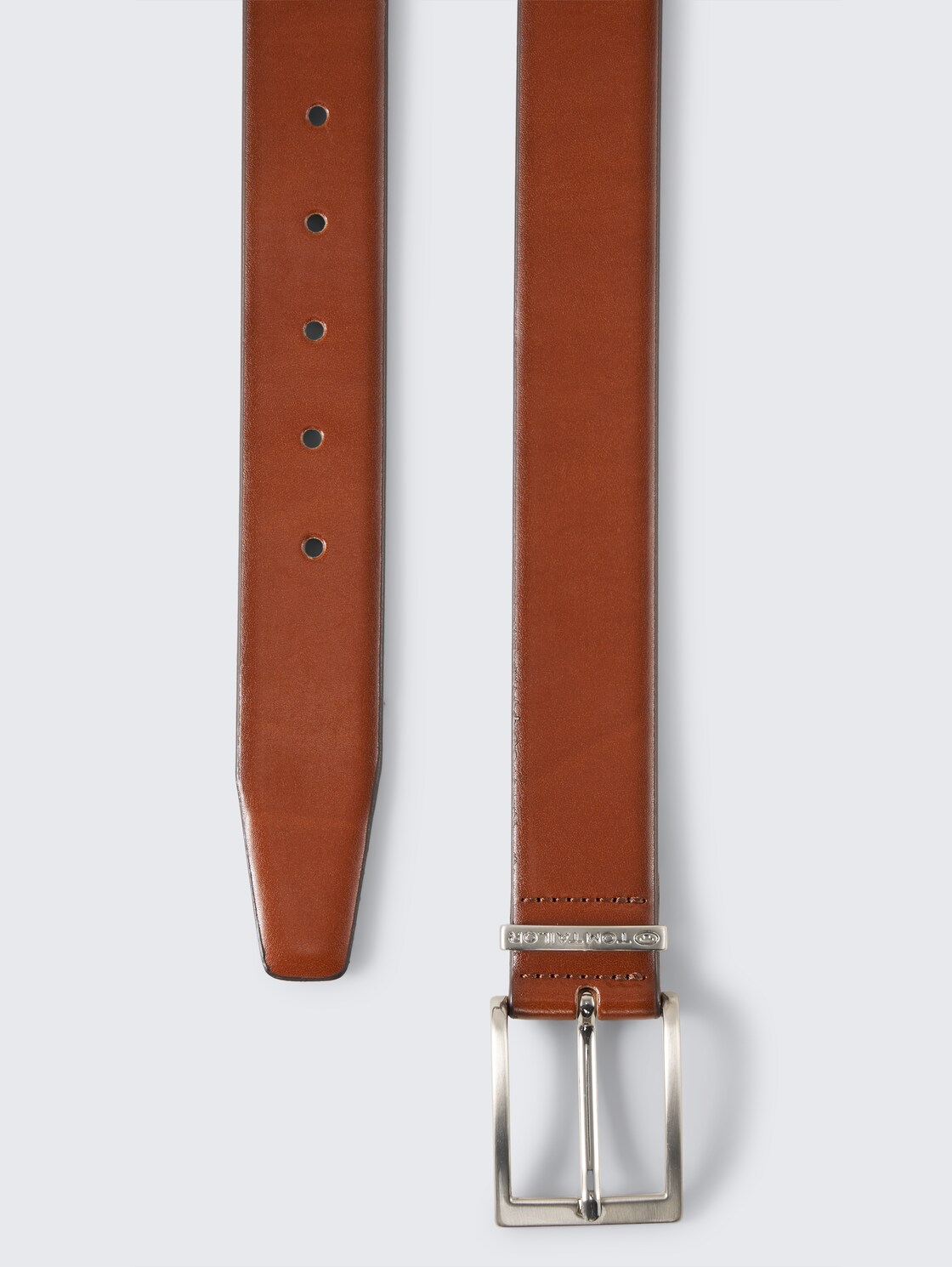 TTBILL Gürtel mit eckiger Dornschließe - light brown uni - Produkt-Ansicht von oben 