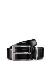 Selected, TTBILL belt with square pin buckle by Tom Tailor, black