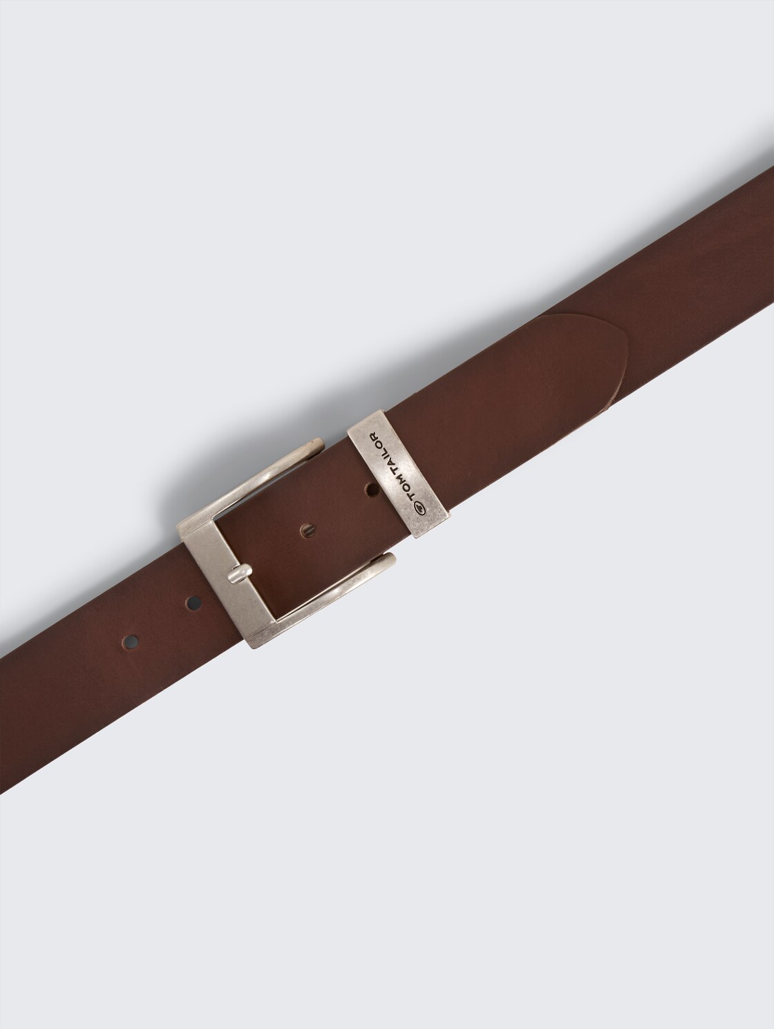 TTTOM Ledergürtel mit eckiger Dornschließe - brown uni - Produkt-Ansicht von oben 