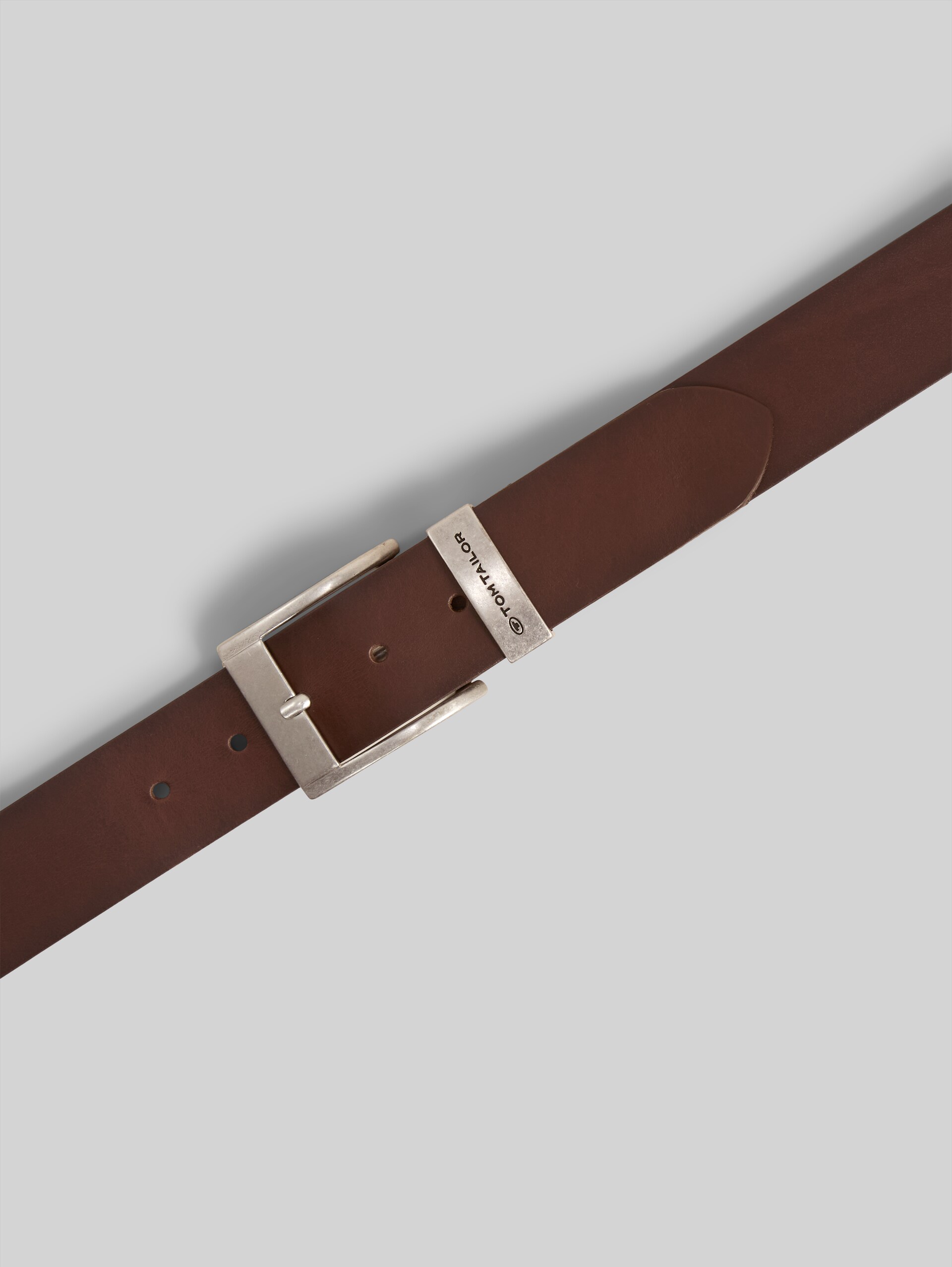 TTTOM leather belt with square pin buckle - brown uni - Product view from top 