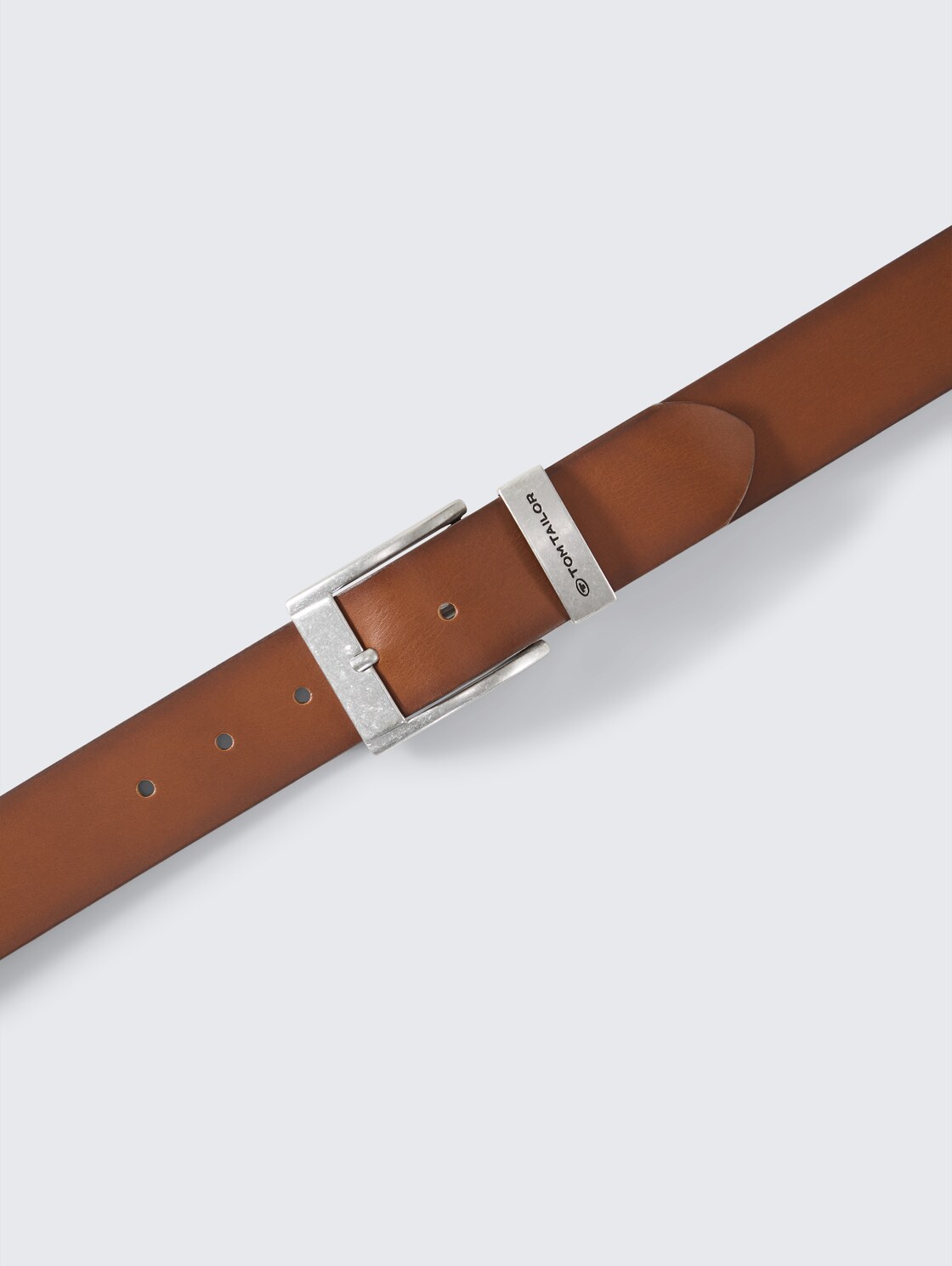 TTTOM Ledergürtel mit eckiger Dornschließe - light brown uni - Produkt-Ansicht von oben 