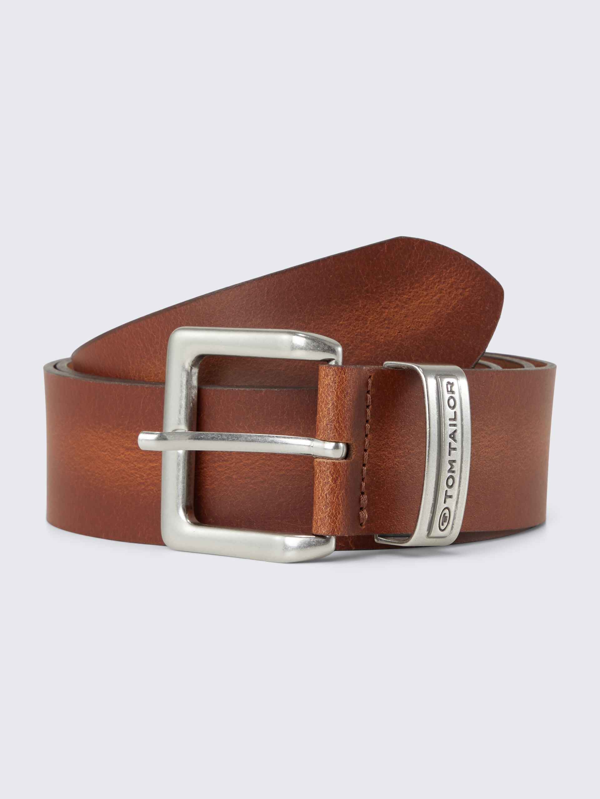 TTTOM Ledergürtel mit eckiger Dornschließe - light brown uni - Vorder-Produkt-Ansicht