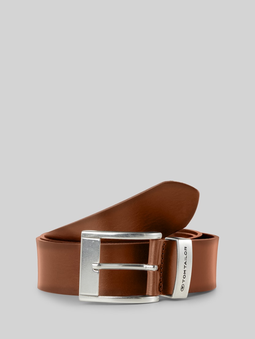 TTTOM Ledergürtel mit eckiger Dornschließe von Men, light brown uni