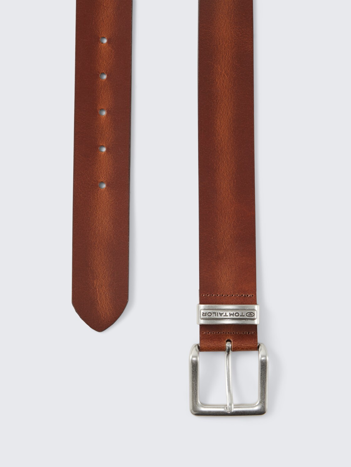 TTTOM Ledergürtel mit eckiger Dornschließe - light brown uni - Produkt-Ansicht von oben 