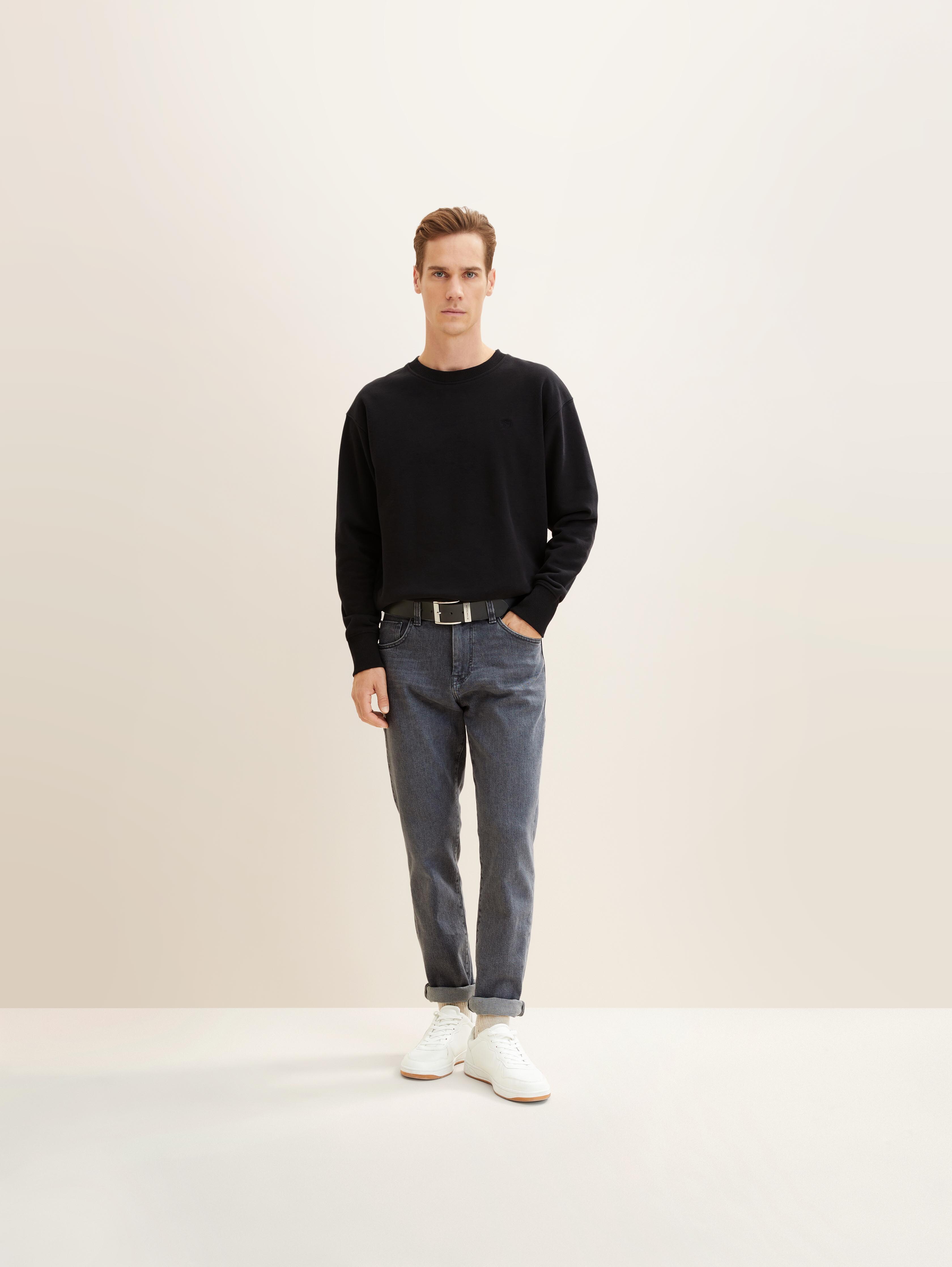 TTTOM Ledergürtel mit eckiger Dornschließe von Men, black uni