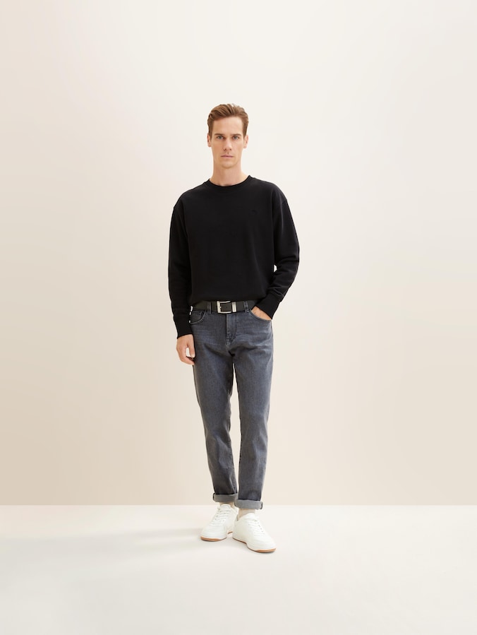 TTTOM Ledergürtel mit eckiger Dornschließe von Men, black uni