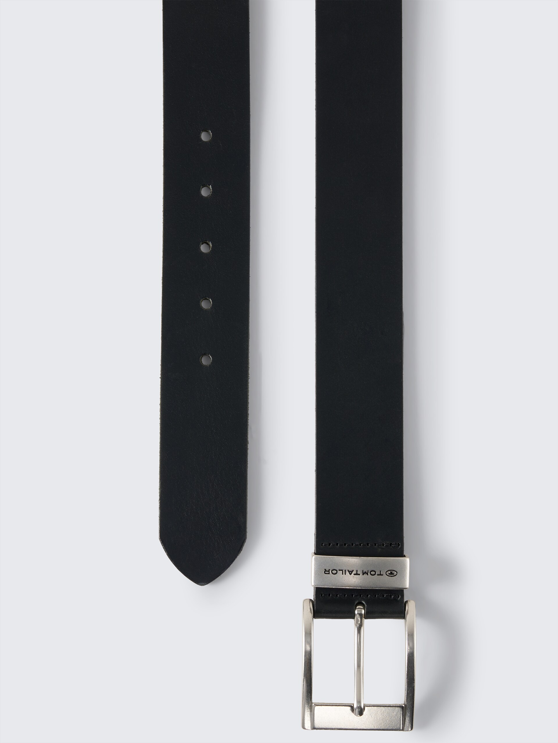 TTTOM Ledergürtel mit eckiger Dornschließe - black uni - Produkt-Ansicht von oben 