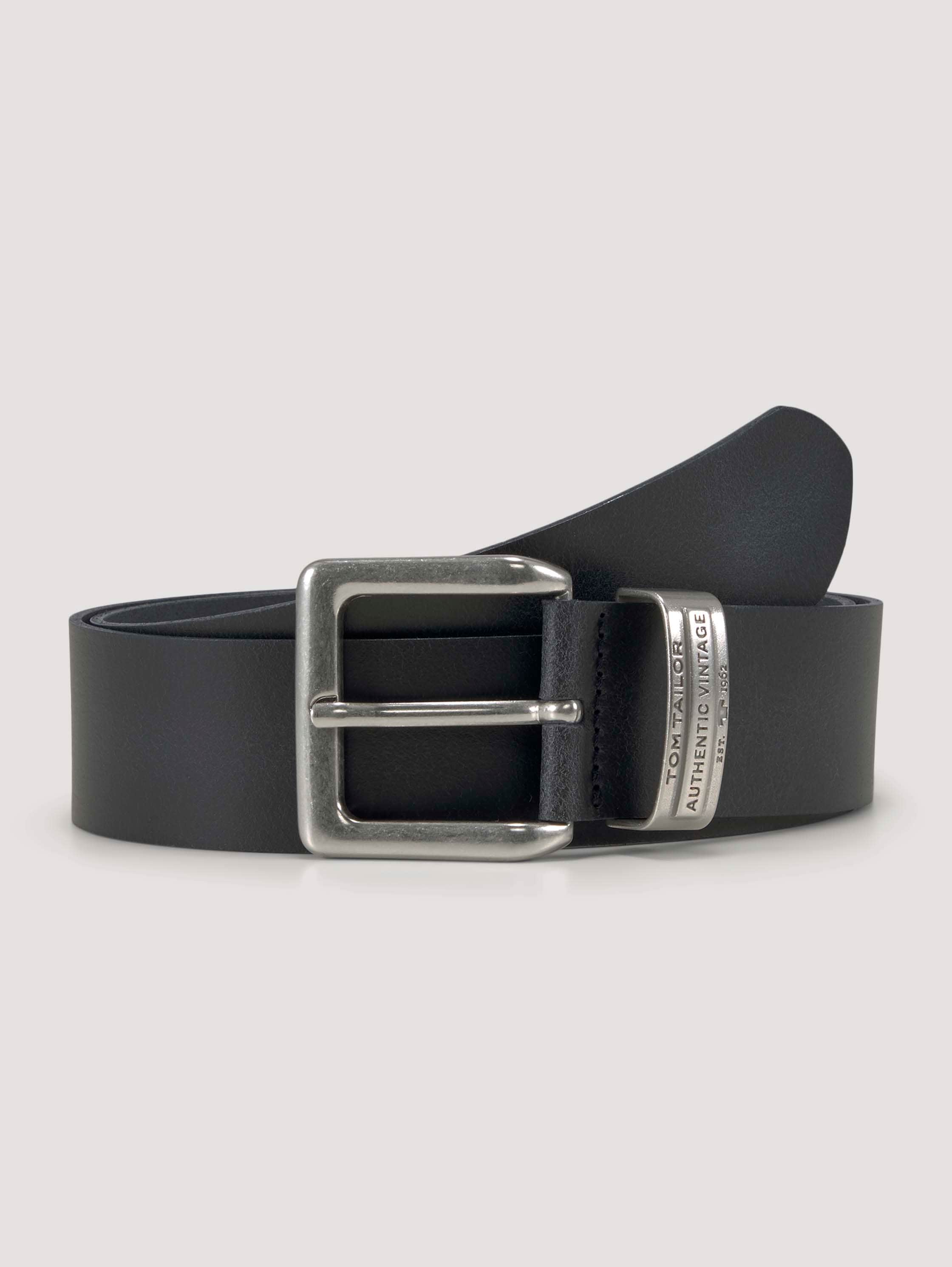 TTHARRY Ledergürtel mit eckiger Dornschließe von Men, navy uni