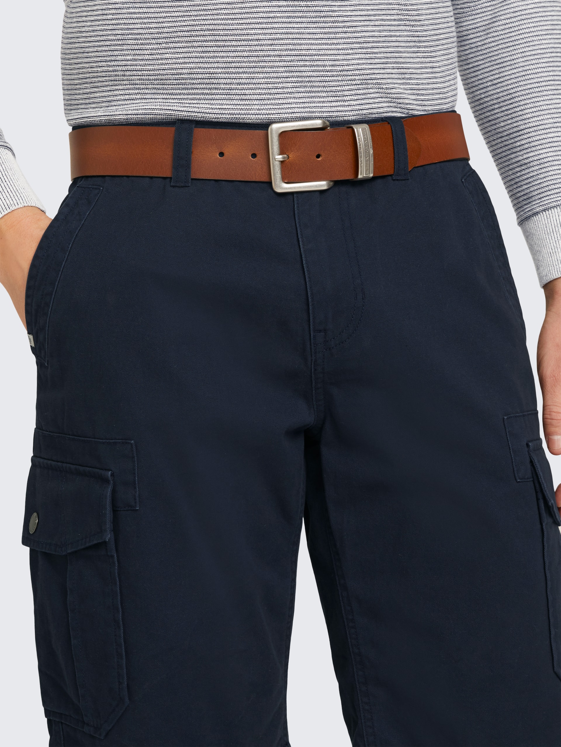 TTHARRY Ledergürtel mit eckiger Dornschließe - light brown uni