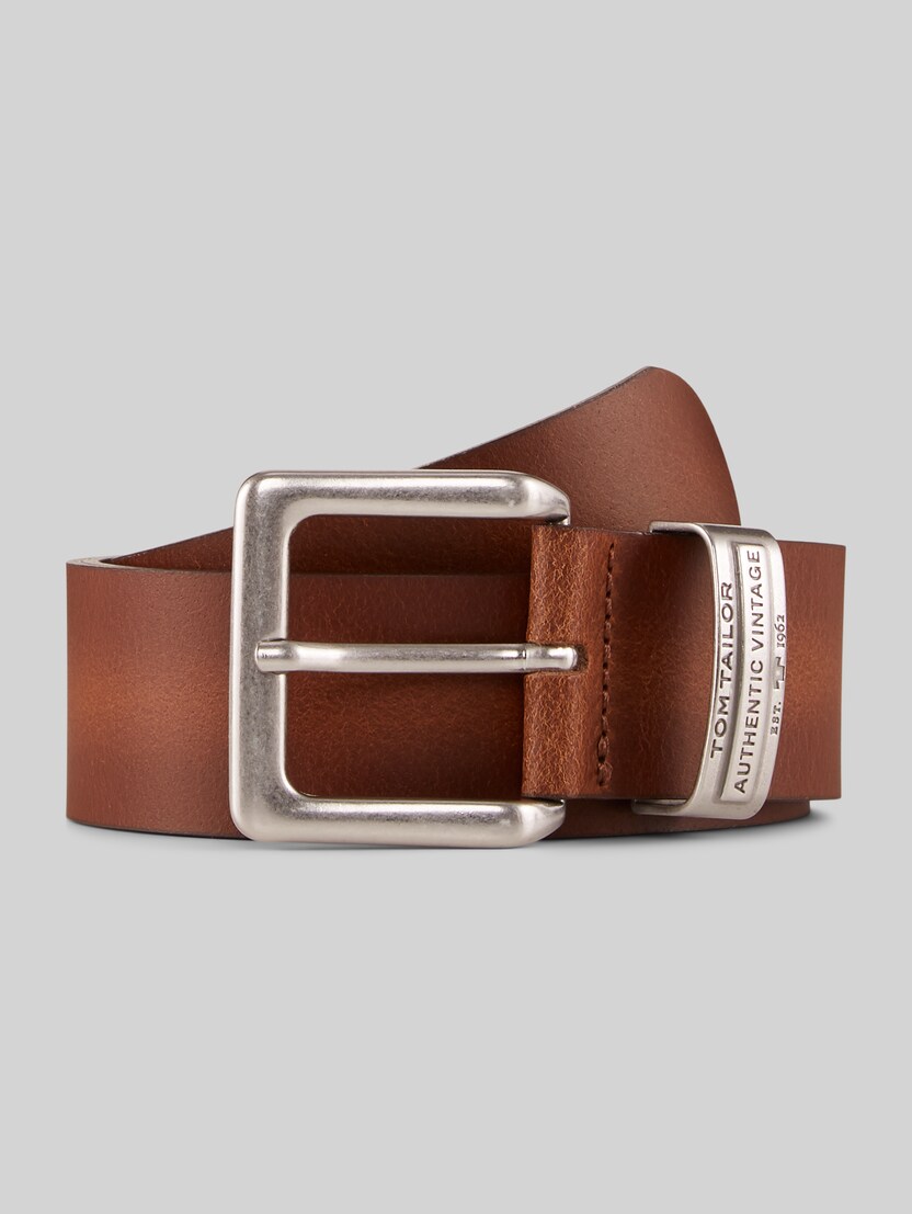 TTHARRY leather belt with square pin buckle by Men, light brown uni