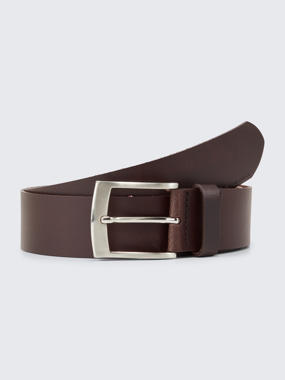 TTANDREW Ledergürtel mit eckiger Dornschließe - brown uni - Vorder-Produkt-Ansicht