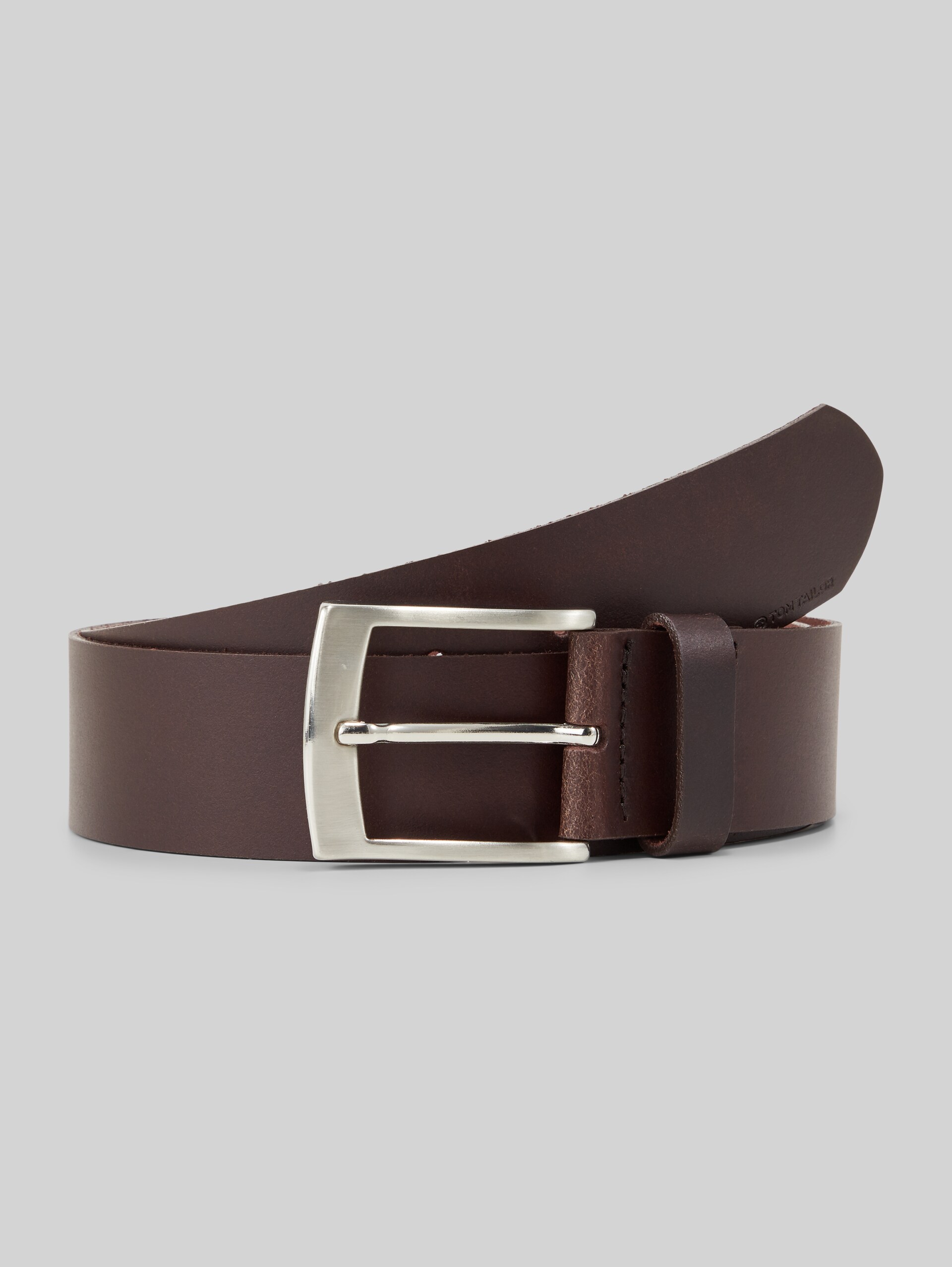 TTANDREW leather belt with square pin buckle - brown uni - Front product view
