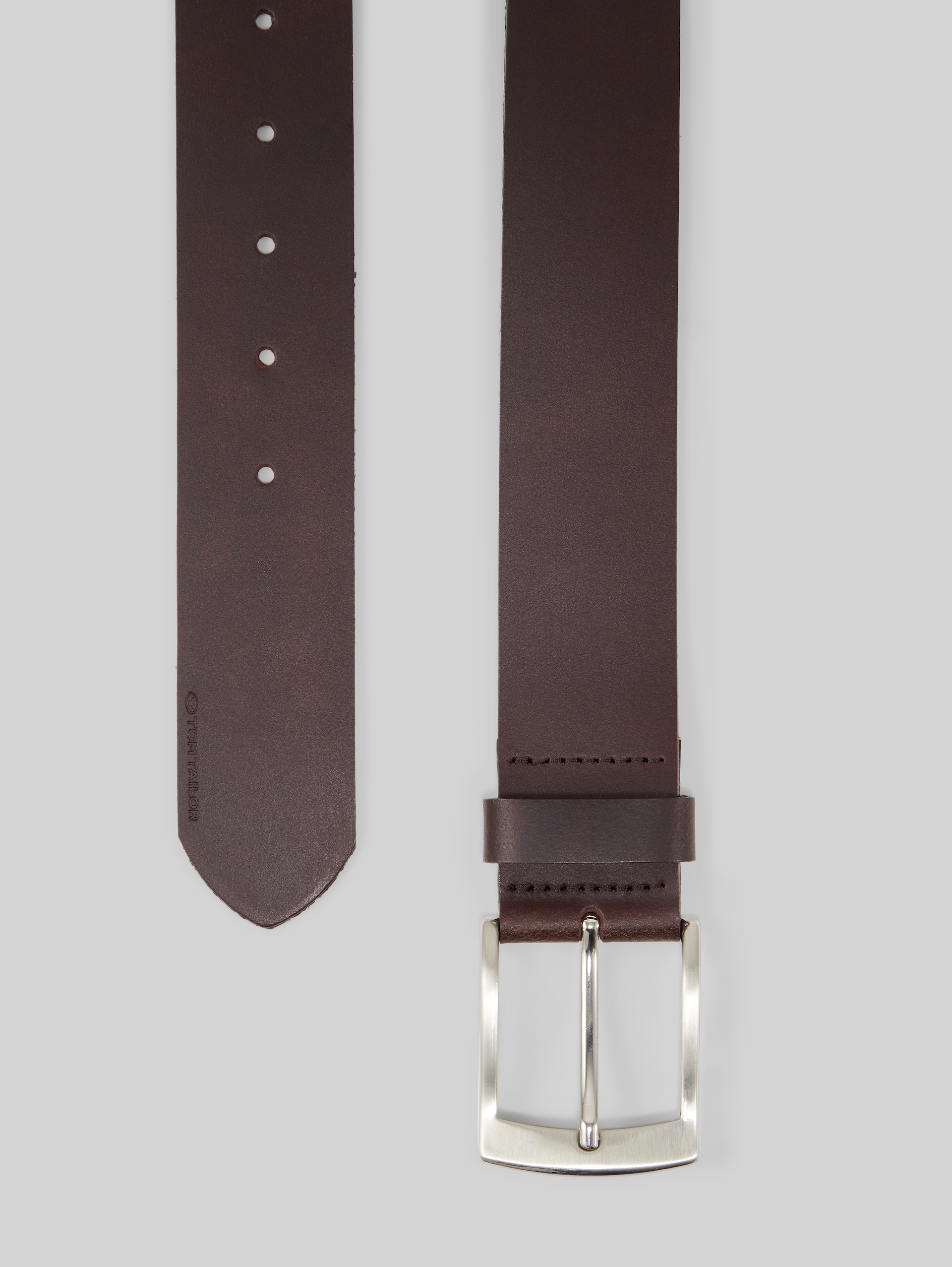 TTANDREW leather belt with square pin buckle - brown uni - Product view from top 