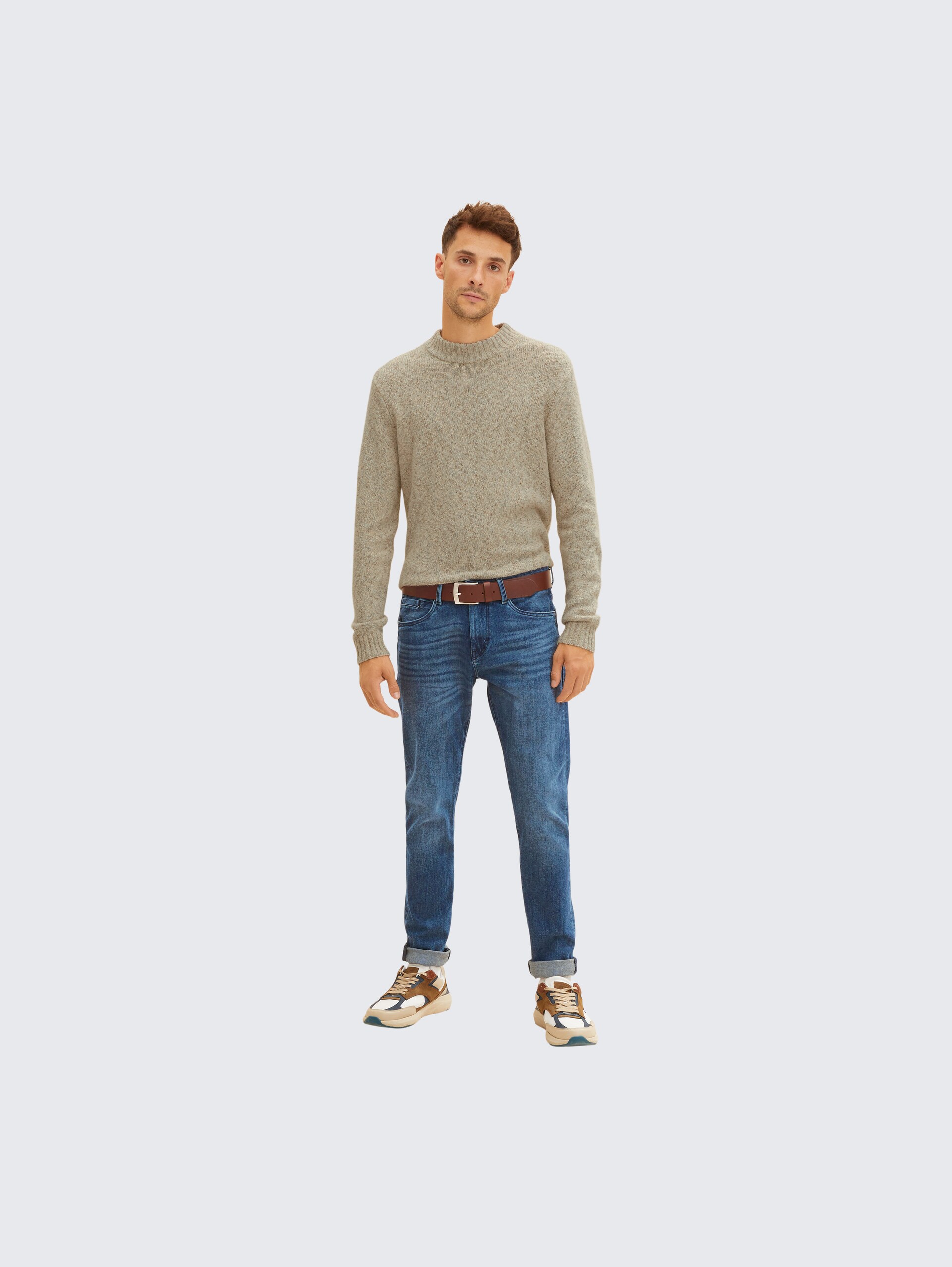 TTANDREW Ledergürtel mit eckiger Dornschließe - light brown uni