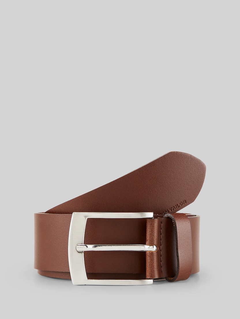 TTANDREW Ledergürtel mit eckiger Dornschließe von Men, light brown uni