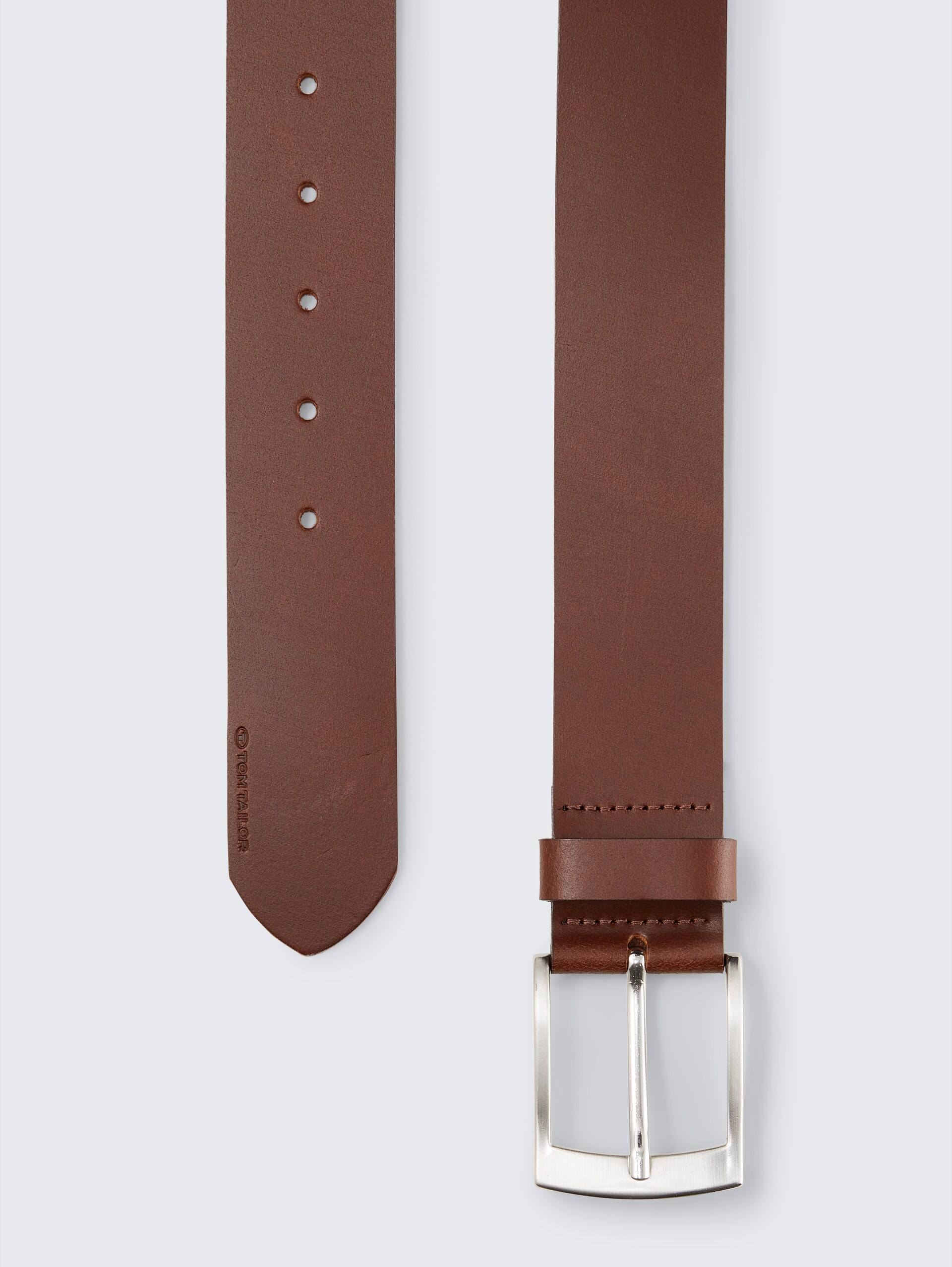 TTANDREW Ledergürtel mit eckiger Dornschließe - light brown uni - Produkt-Ansicht von oben 