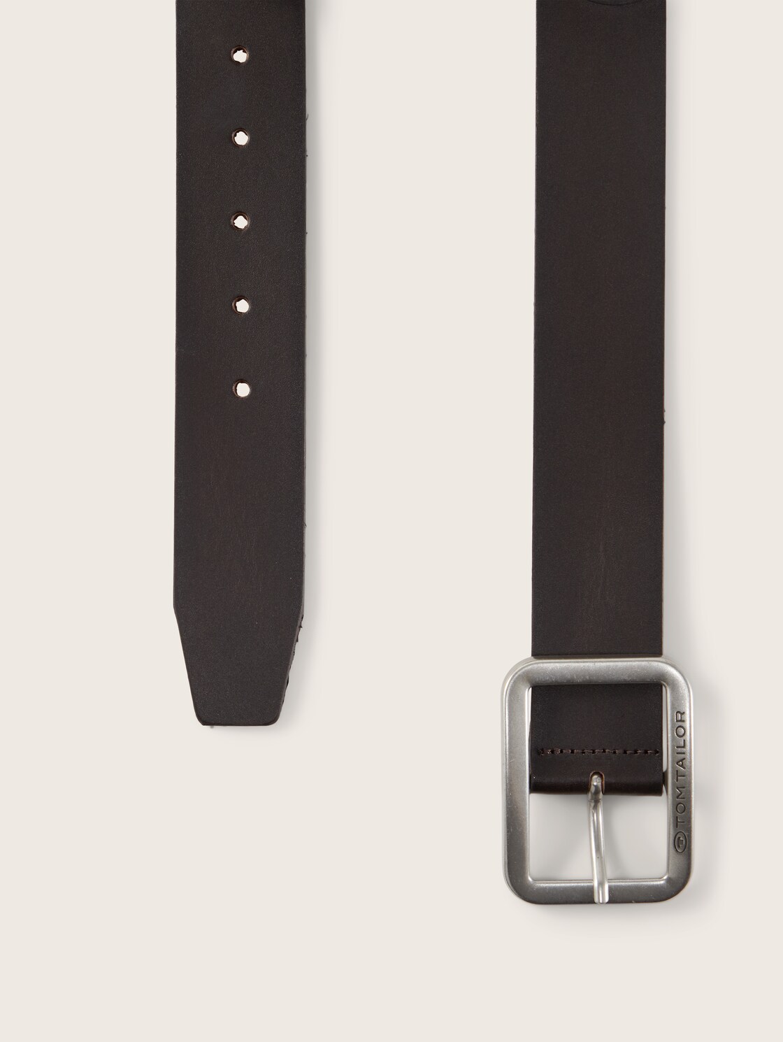 TTTED Ledergürtel mit eckiger Dornschließe - brown uni - Produkt-Ansicht von oben 