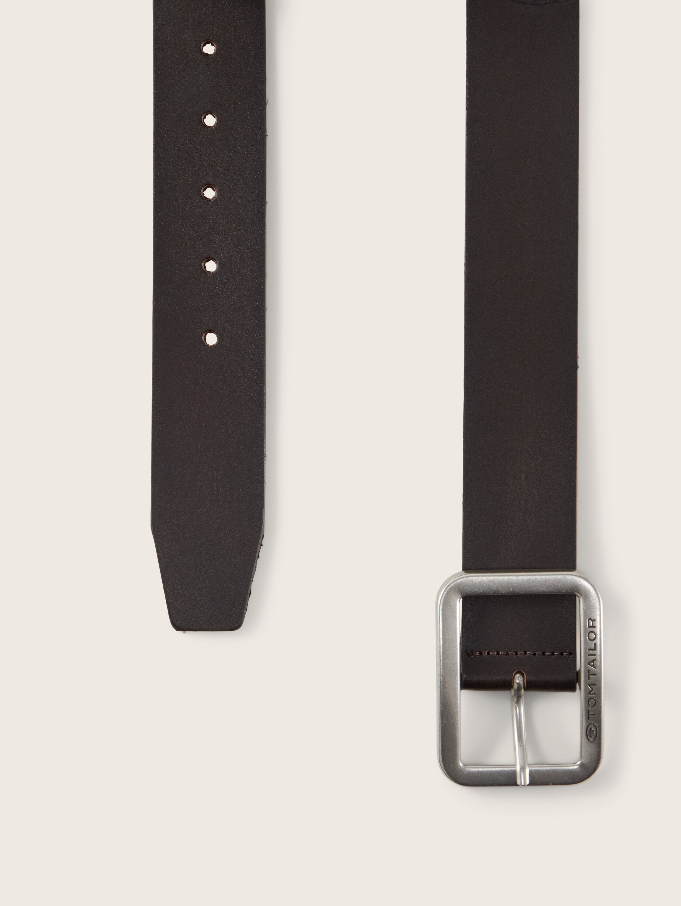 TTTED leren riem met vierkante gesp - brown_uni - 