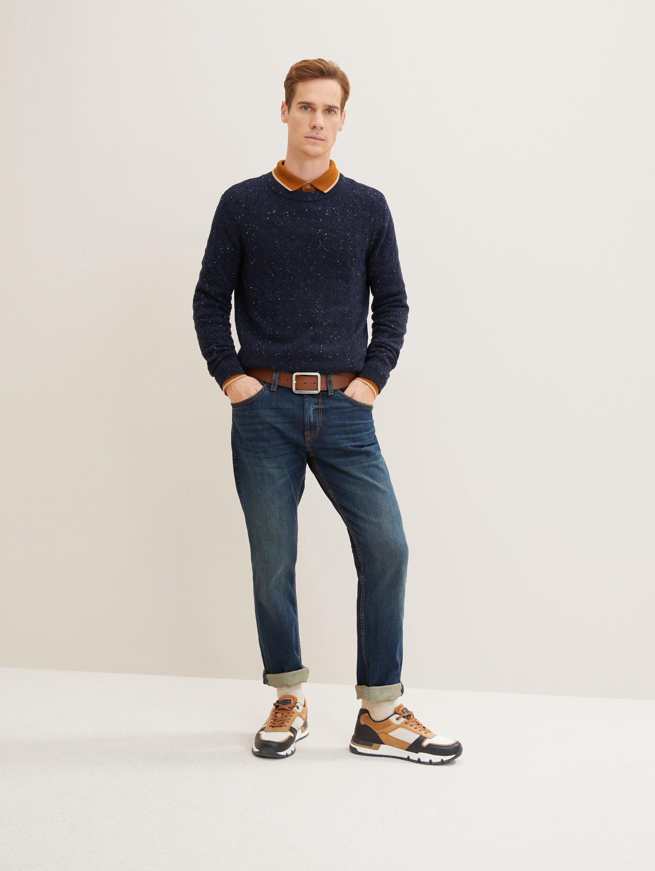 TTTED leren riem met vierkante gesp - light_brown_uni - 