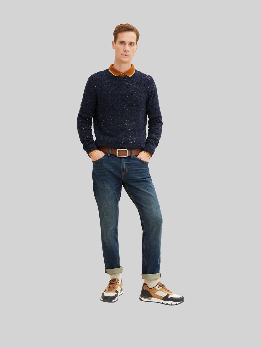 TTTED Ledergürtel mit eckiger Dornschließe von Men, light brown uni
