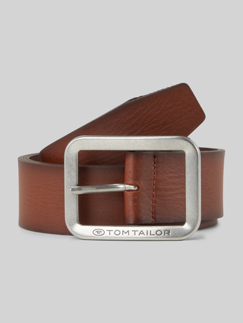 TTTED leather belt with square pin buckle by Men, light brown uni