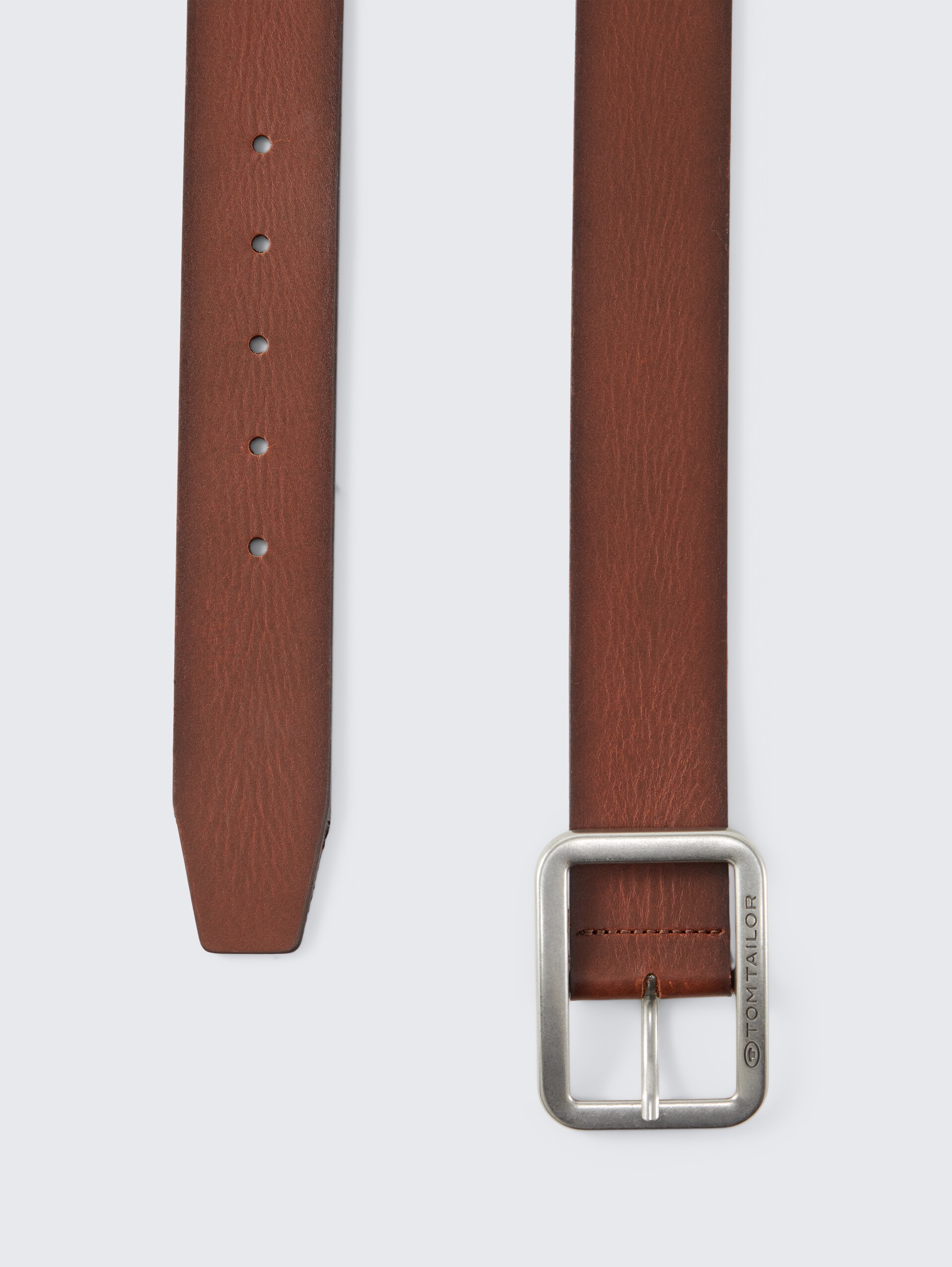 TTTED Ledergürtel mit eckiger Dornschließe - light brown uni - Produkt-Ansicht von oben 
