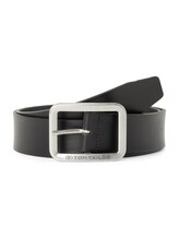 Not Selected, TTTED leather belt with square pin buckle by , black