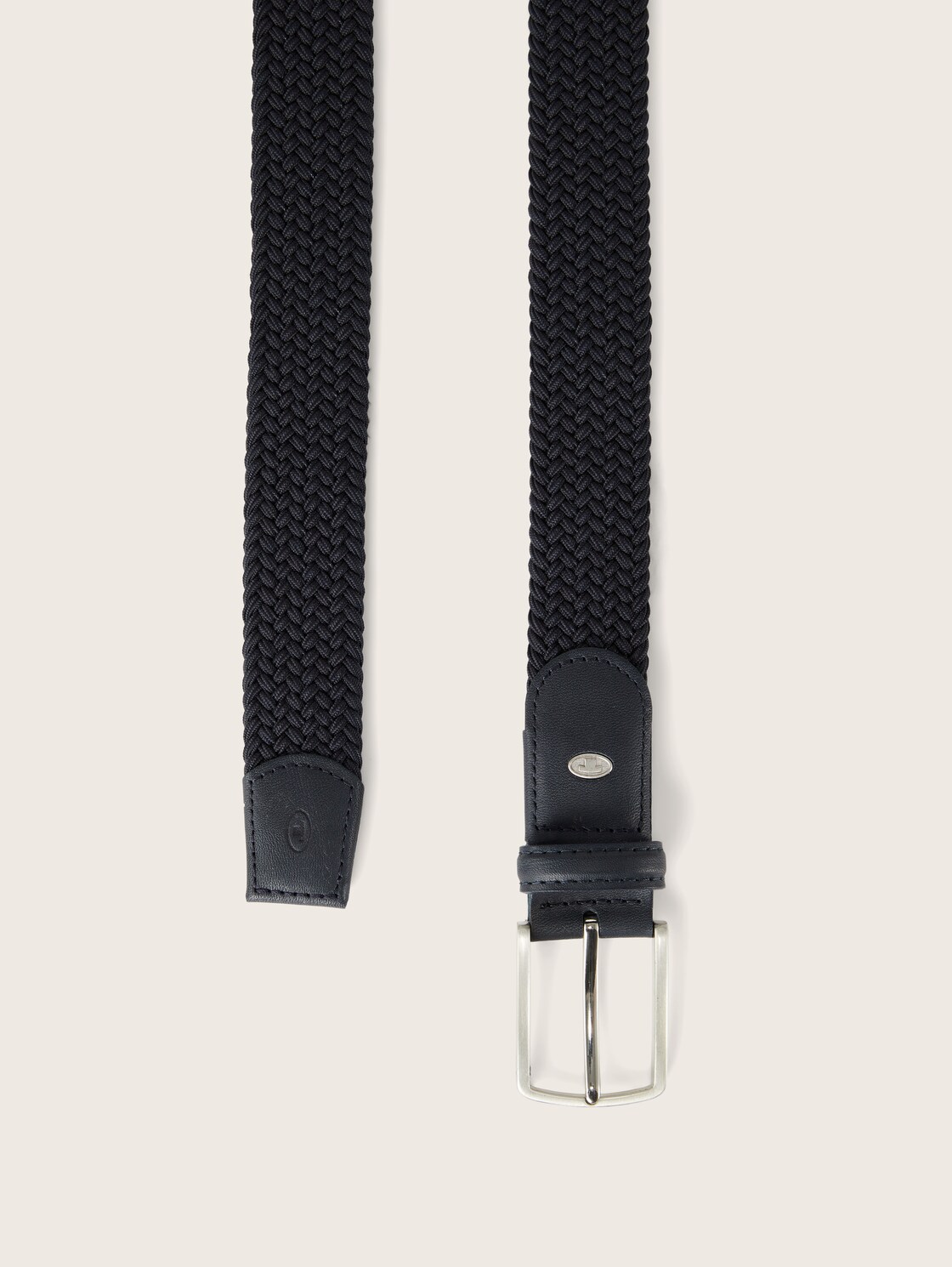 TTALEX elastischer Flechtgürtel mit eckiger Dornschließe - navy uni - Produkt-Ansicht von oben 