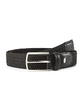 Nicht ausgewählt, TTALEX elastischer Flechtgürtel mit eckiger Dornschließe von , schwarz