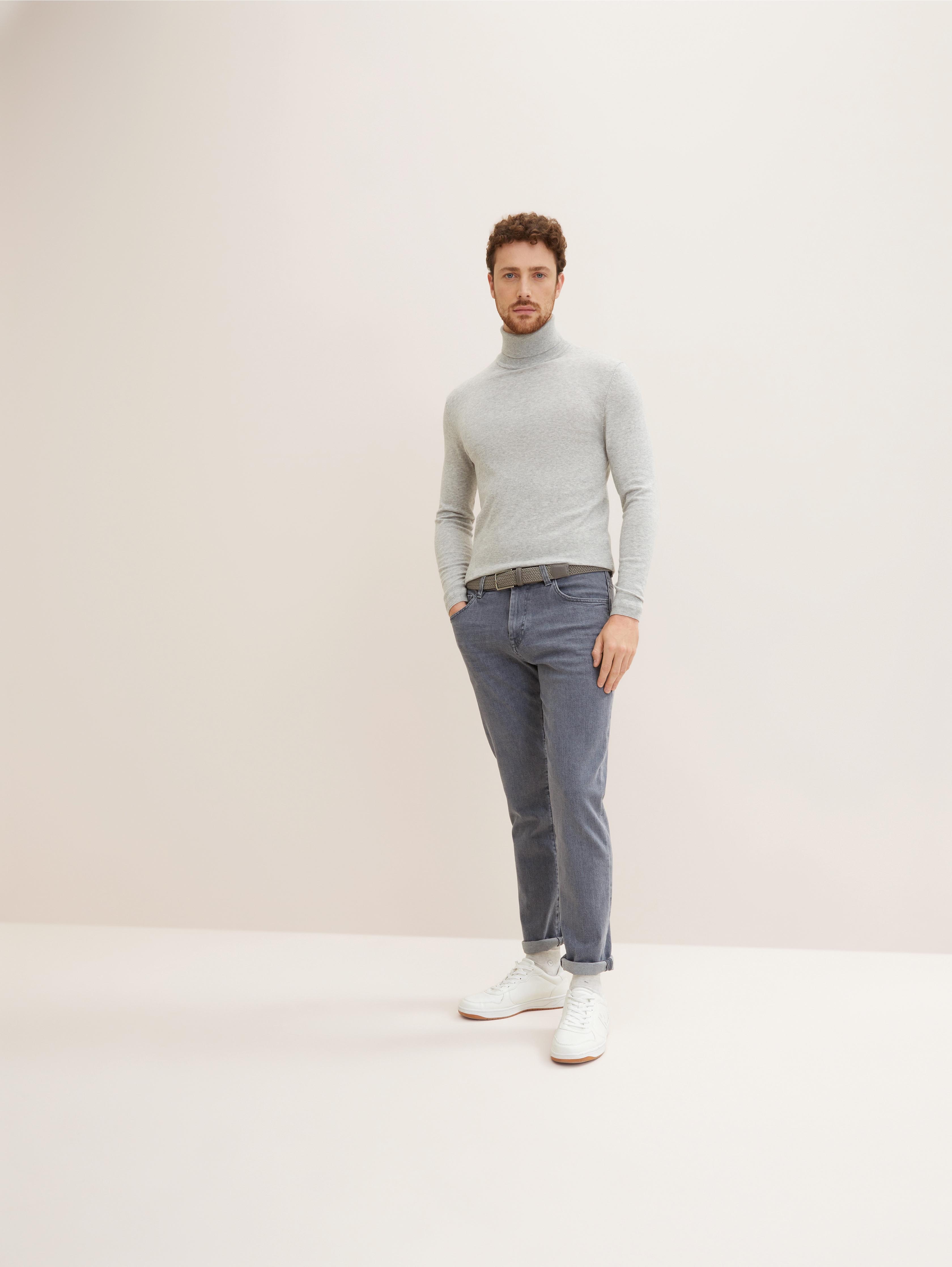 TTALEX elastischer Flechtgürtel mit eckiger Dornschließe von Men, silver uni