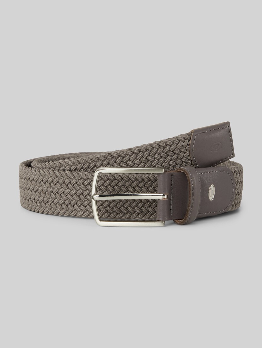 TTALEX elasticated braided belt with square pin buckle by Men, silver uni