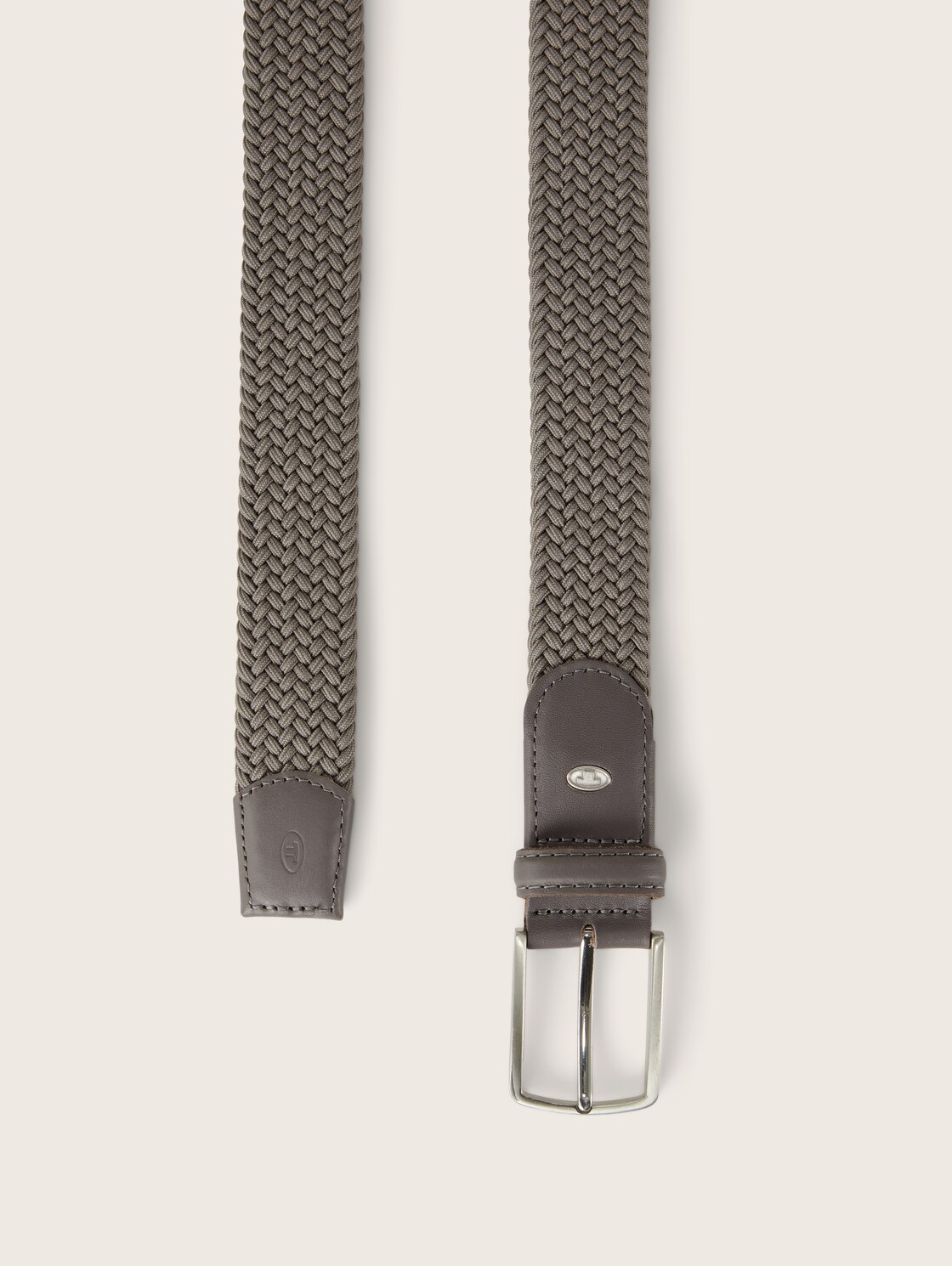 TTALEX elastischer Flechtgürtel mit eckiger Dornschließe - silver uni - Produkt-Ansicht von oben 