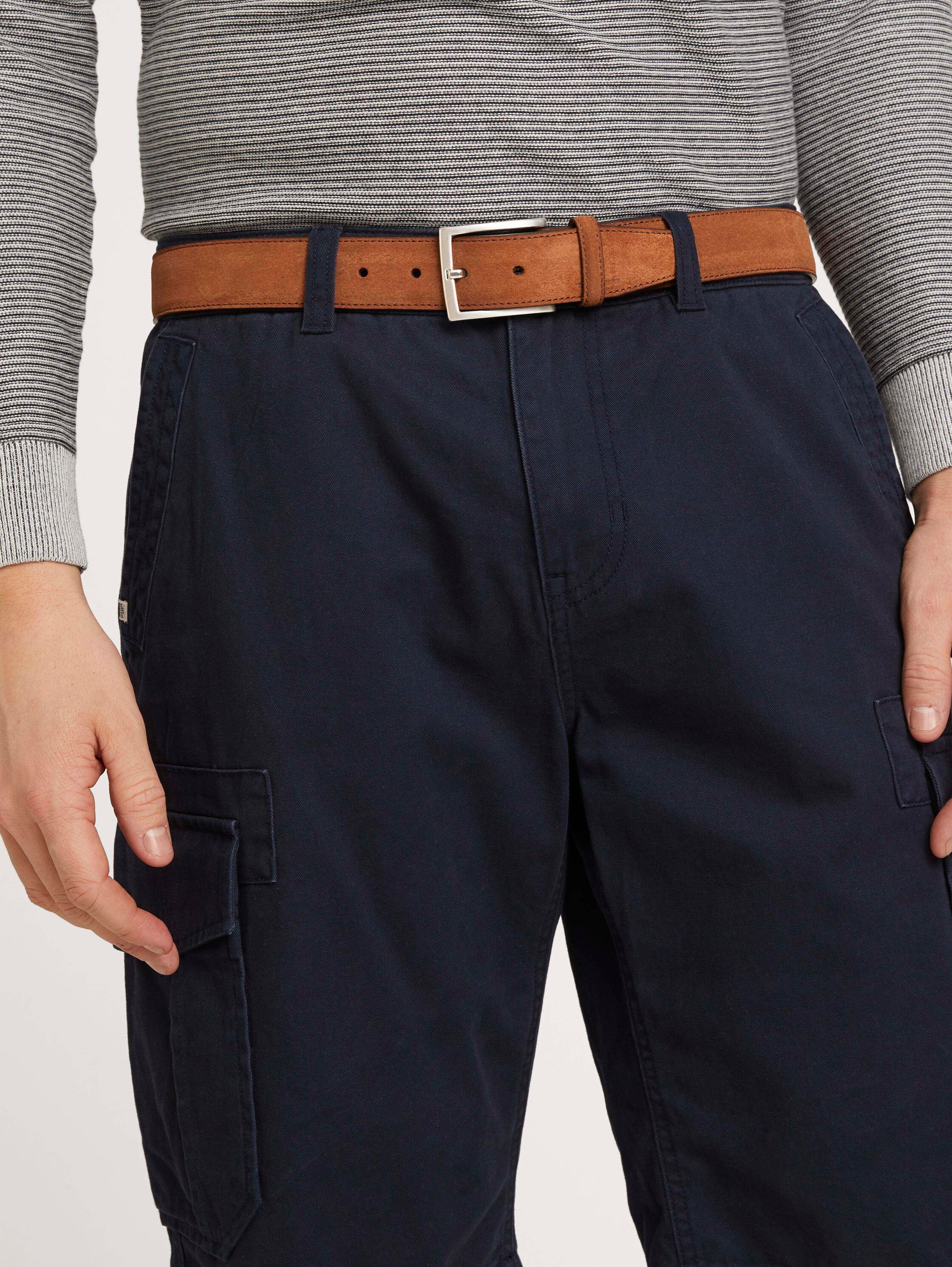 TTFRANK Suède leren riem met vierkante gesp - light_brown_uni - 