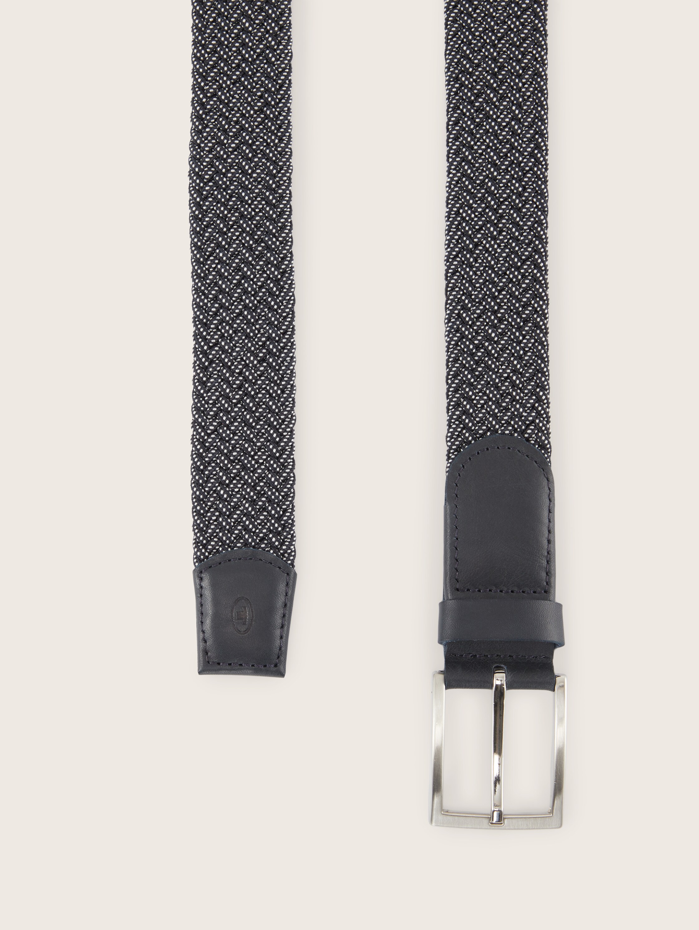 TTOSCAR elastischer Flechtgürtel mit eckiger Dornschließe - navy uni - Produkt-Ansicht von oben 