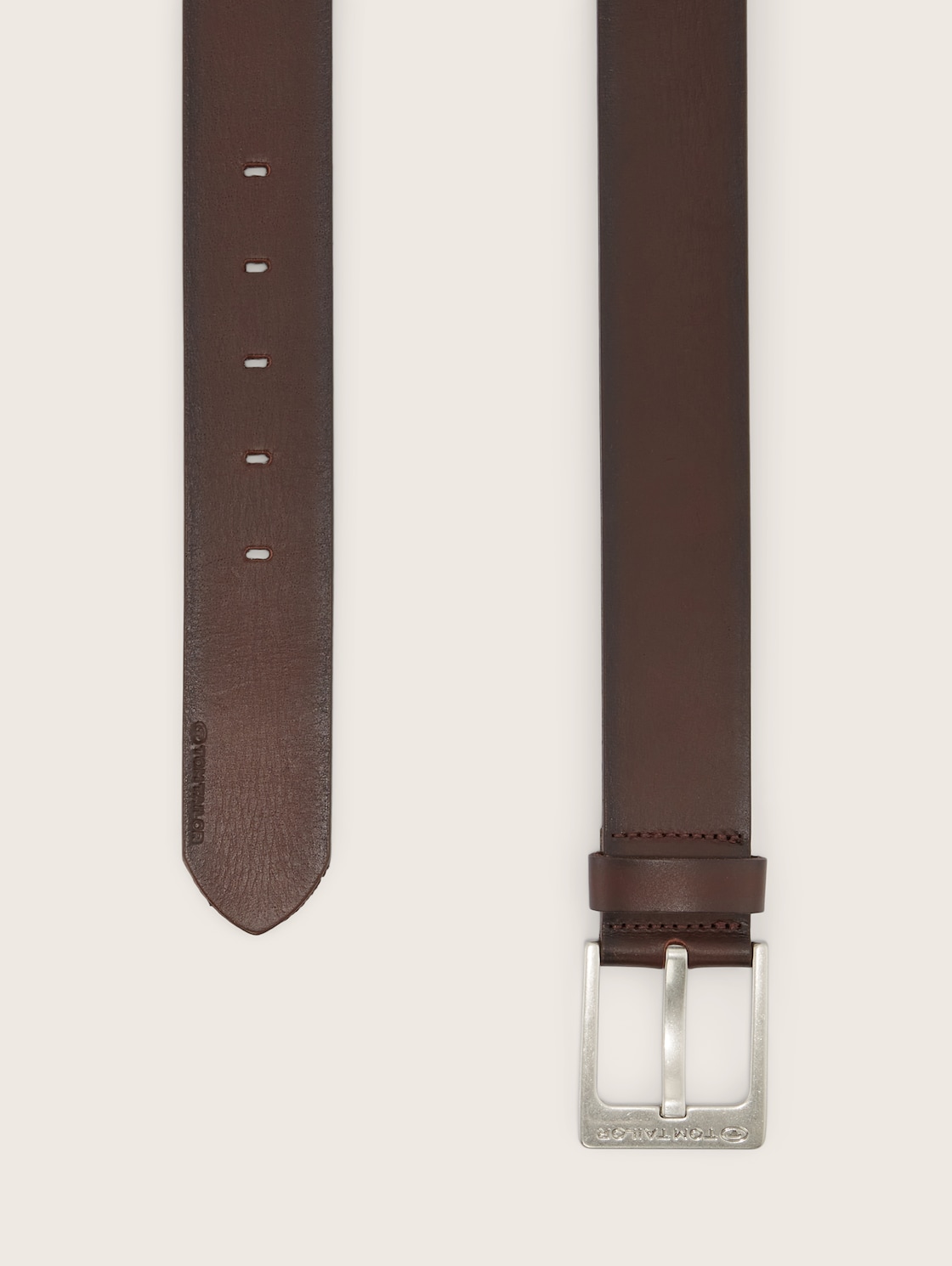 TTCALVIN Ledergürtel mit eckiger Dornschließe - brown uni - Produkt-Ansicht von oben 