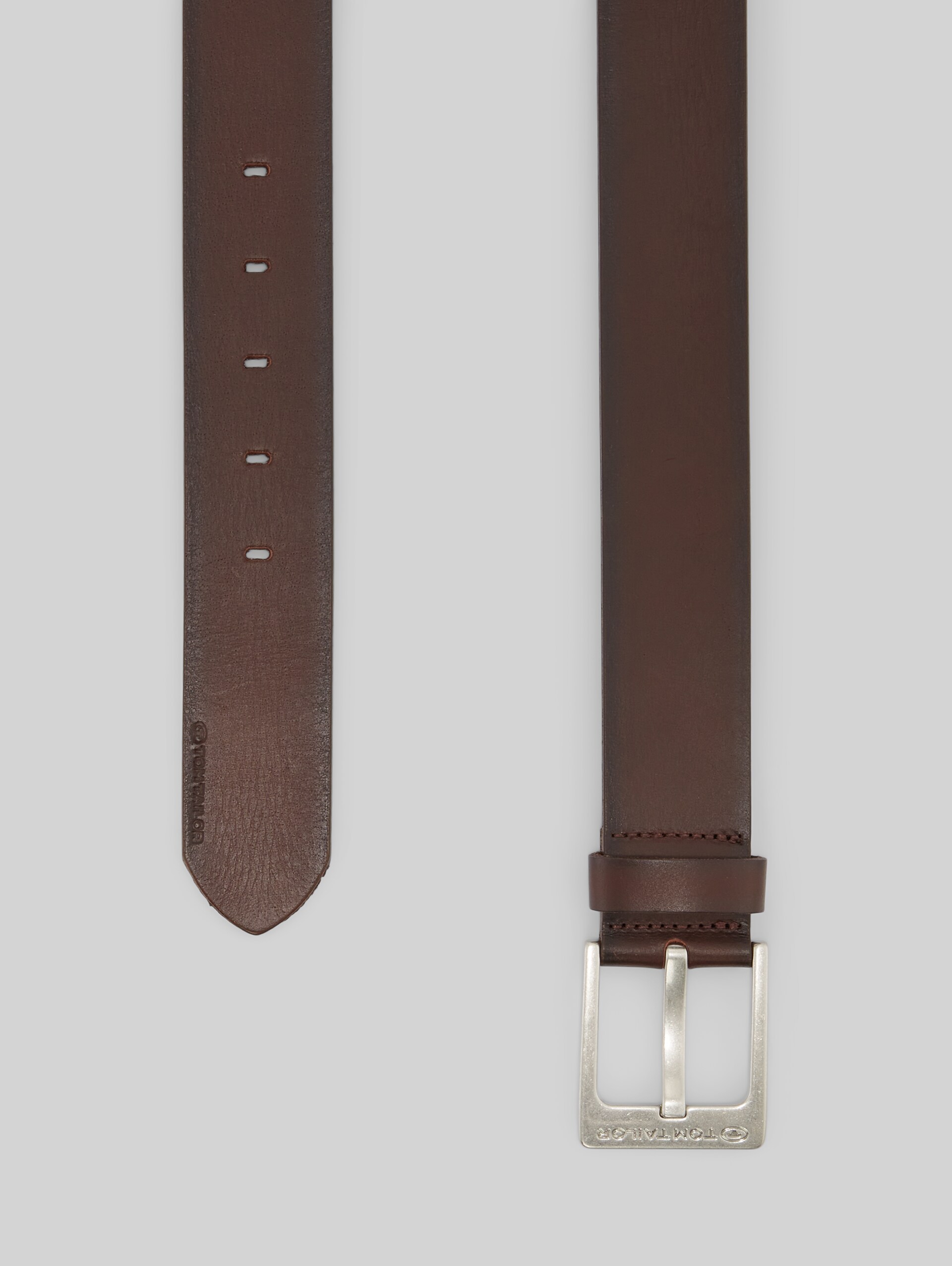 TTCALVIN leather belt with square pin buckle - brown uni - Product view from top 