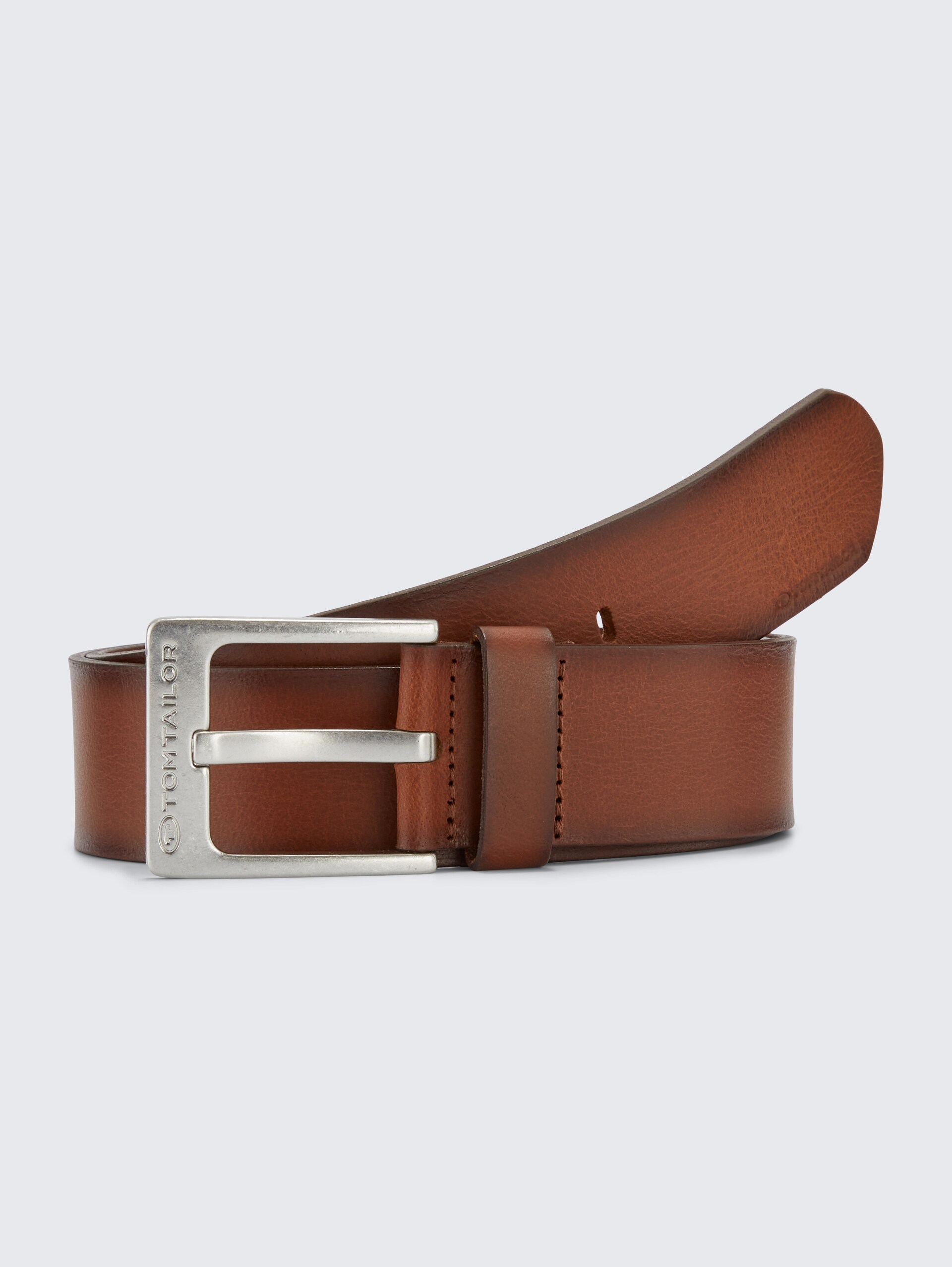 TTCALVIN Ledergürtel mit eckiger Dornschließe - light brown uni - Vorder-Produkt-Ansicht