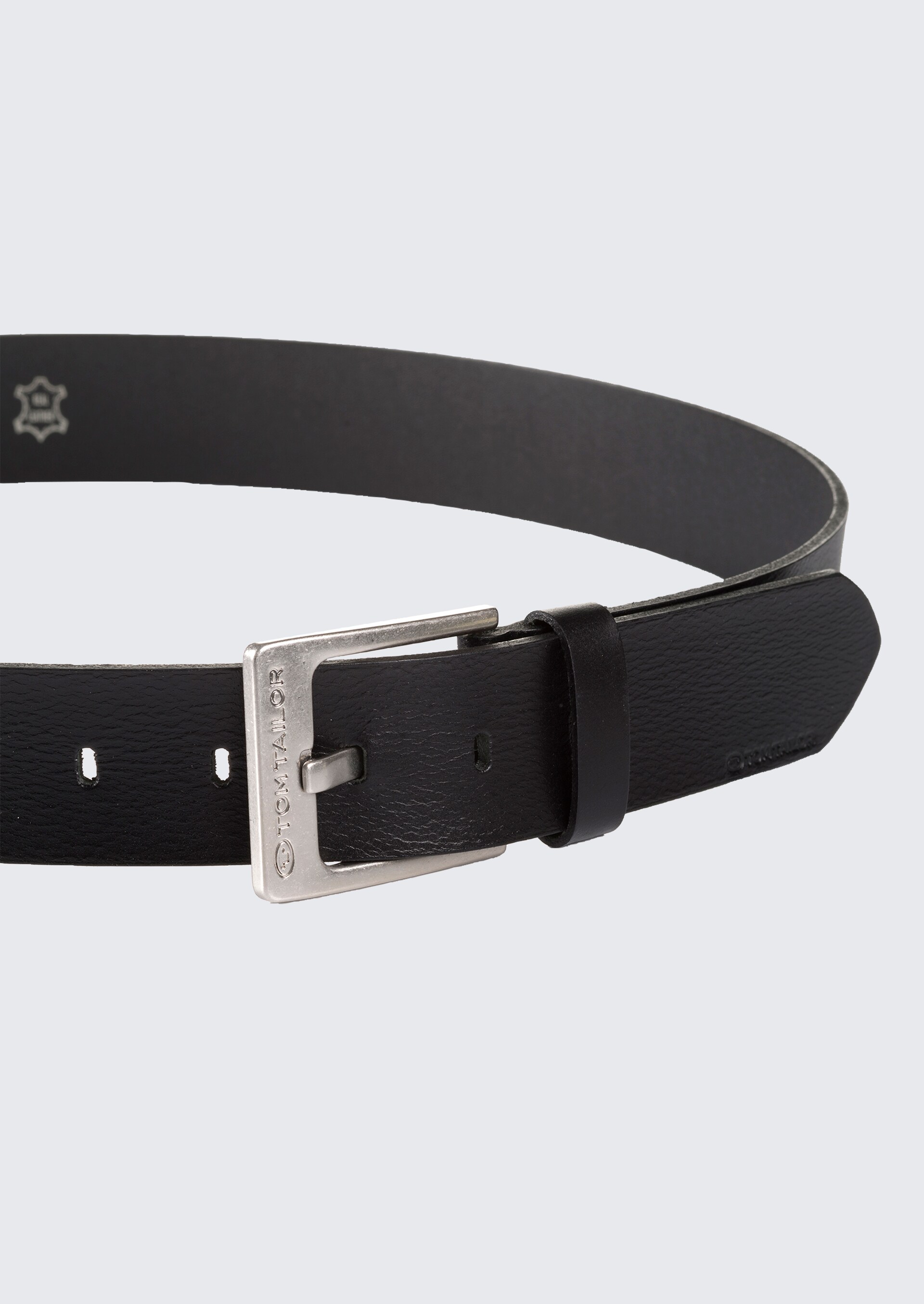 TTCALVIN Ledergürtel mit eckiger Dornschließe - black uni - Produkt-Ansicht von oben 