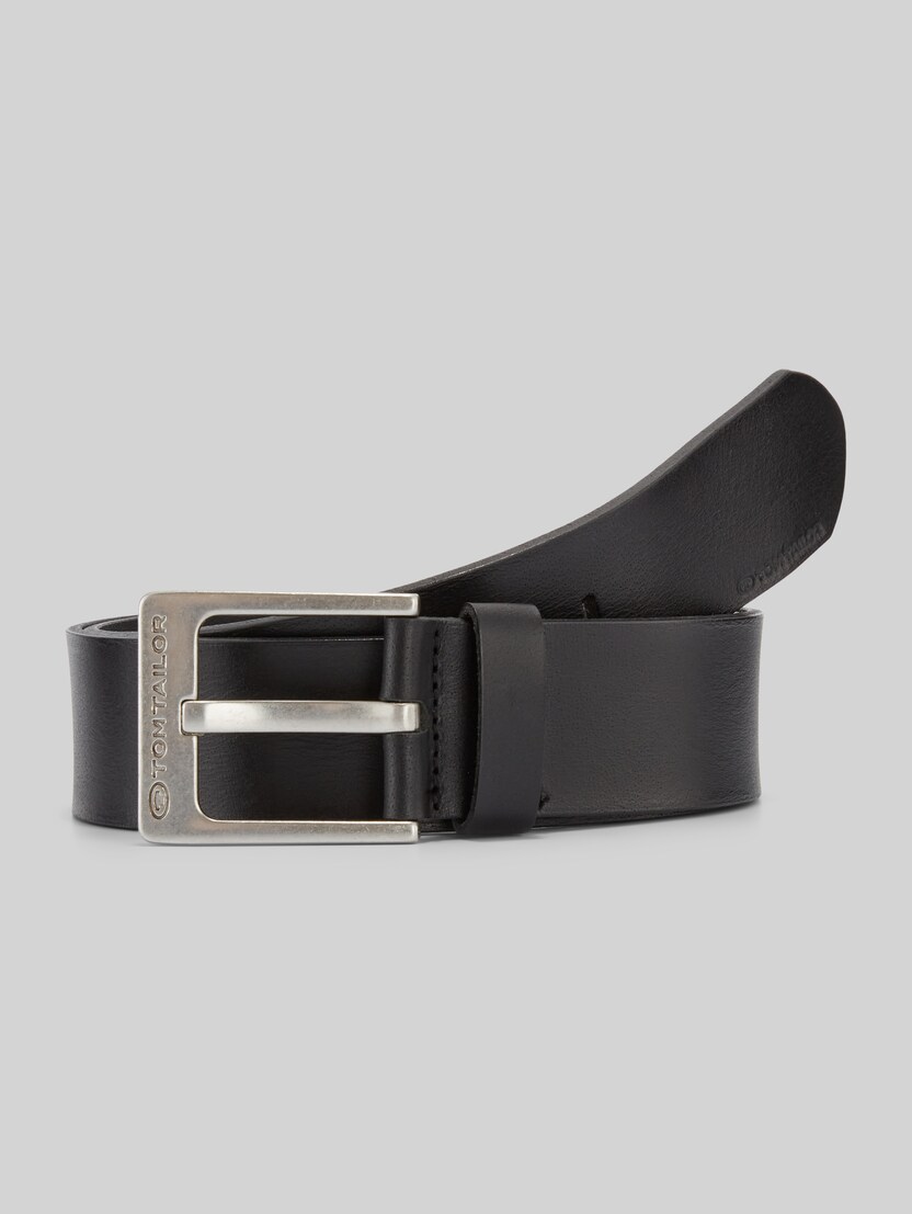 TTCALVIN leather belt with square pin buckle by Men, black uni