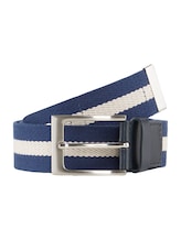 Ausgewählt, Bandgürtel mit eckiger Dornschließe von Tom Tailor, blau