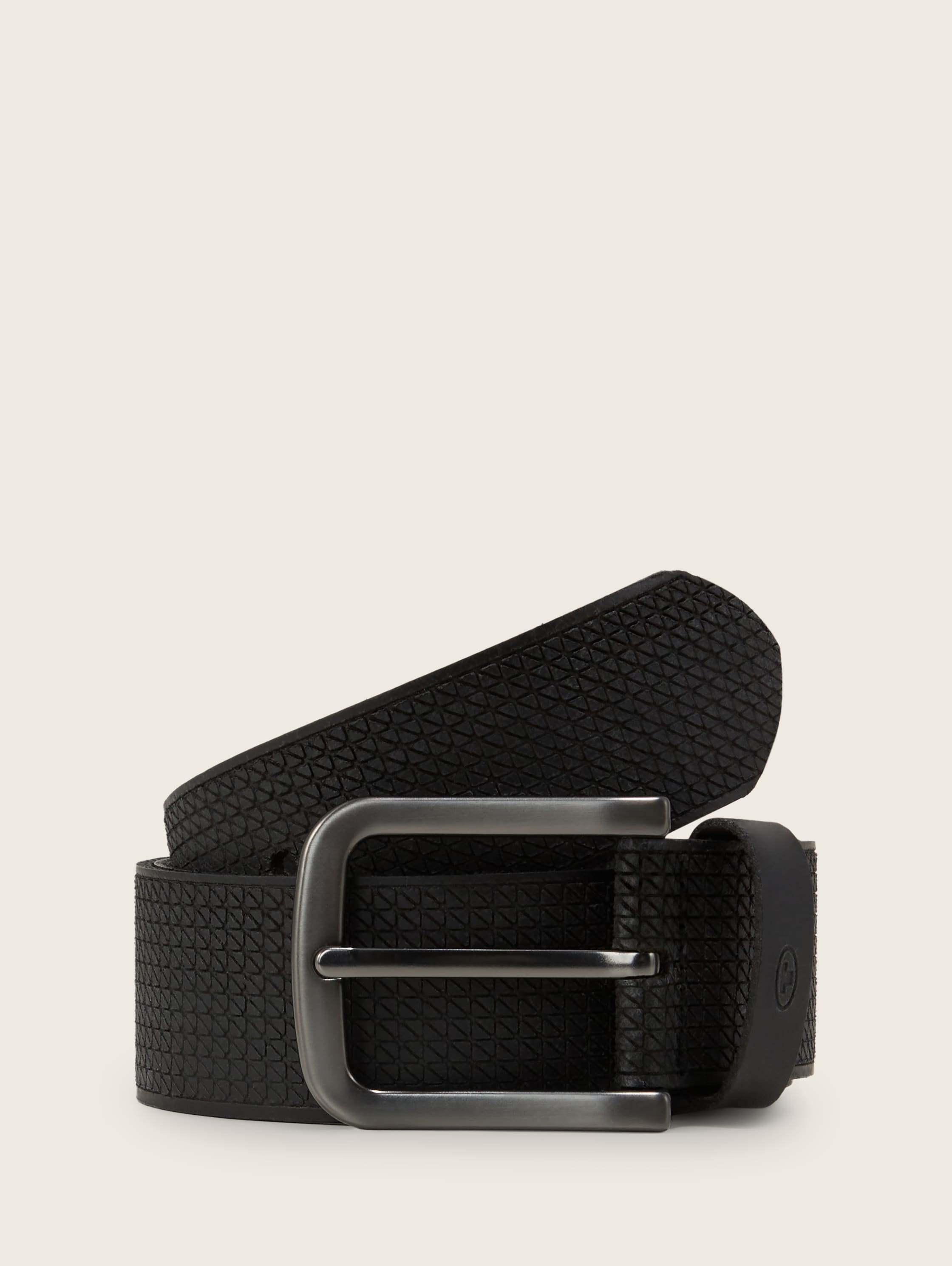 Lederen riem - black uni - Product vooraanzicht