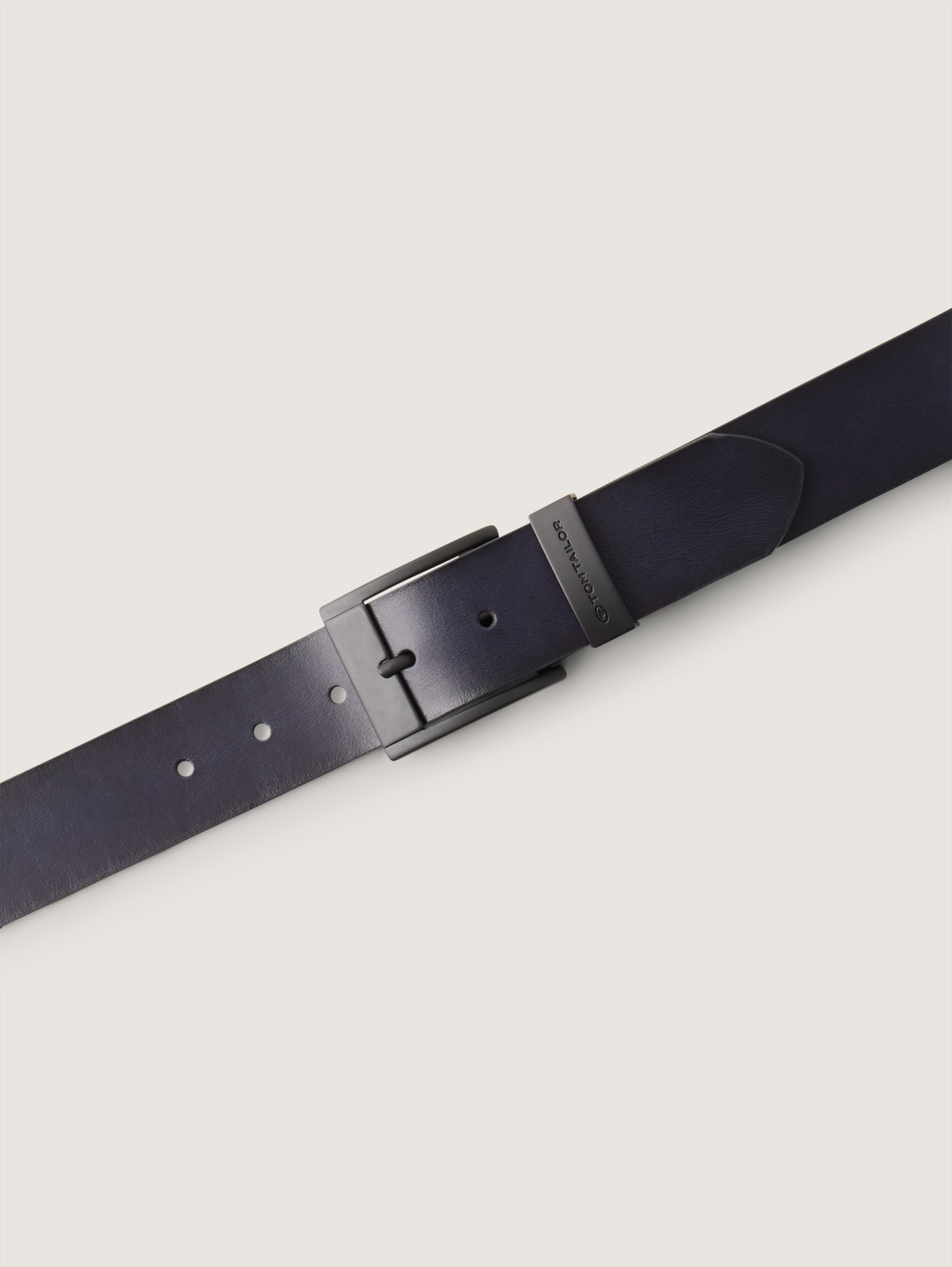 TTTHOMAS leren riem met vierkante gesp - navy uni - Bovenaanzicht product 