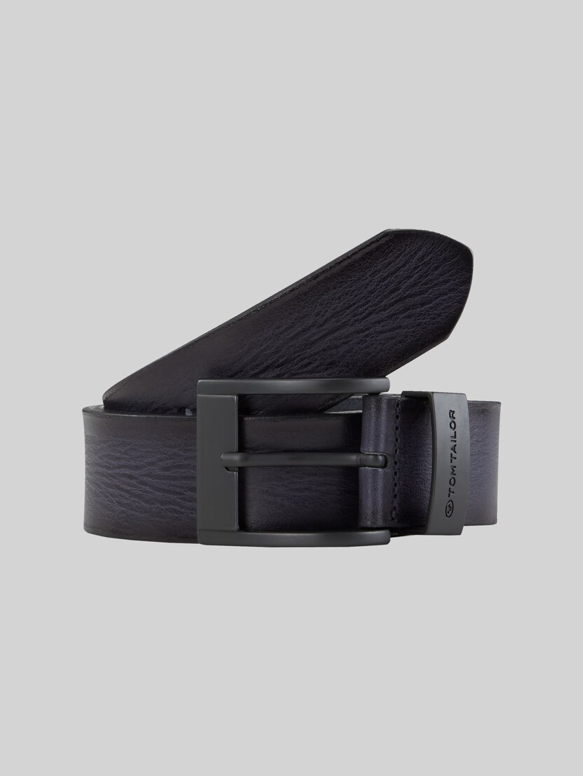 TTTHOMAS leather belt with square pin buckle by Men, navy uni