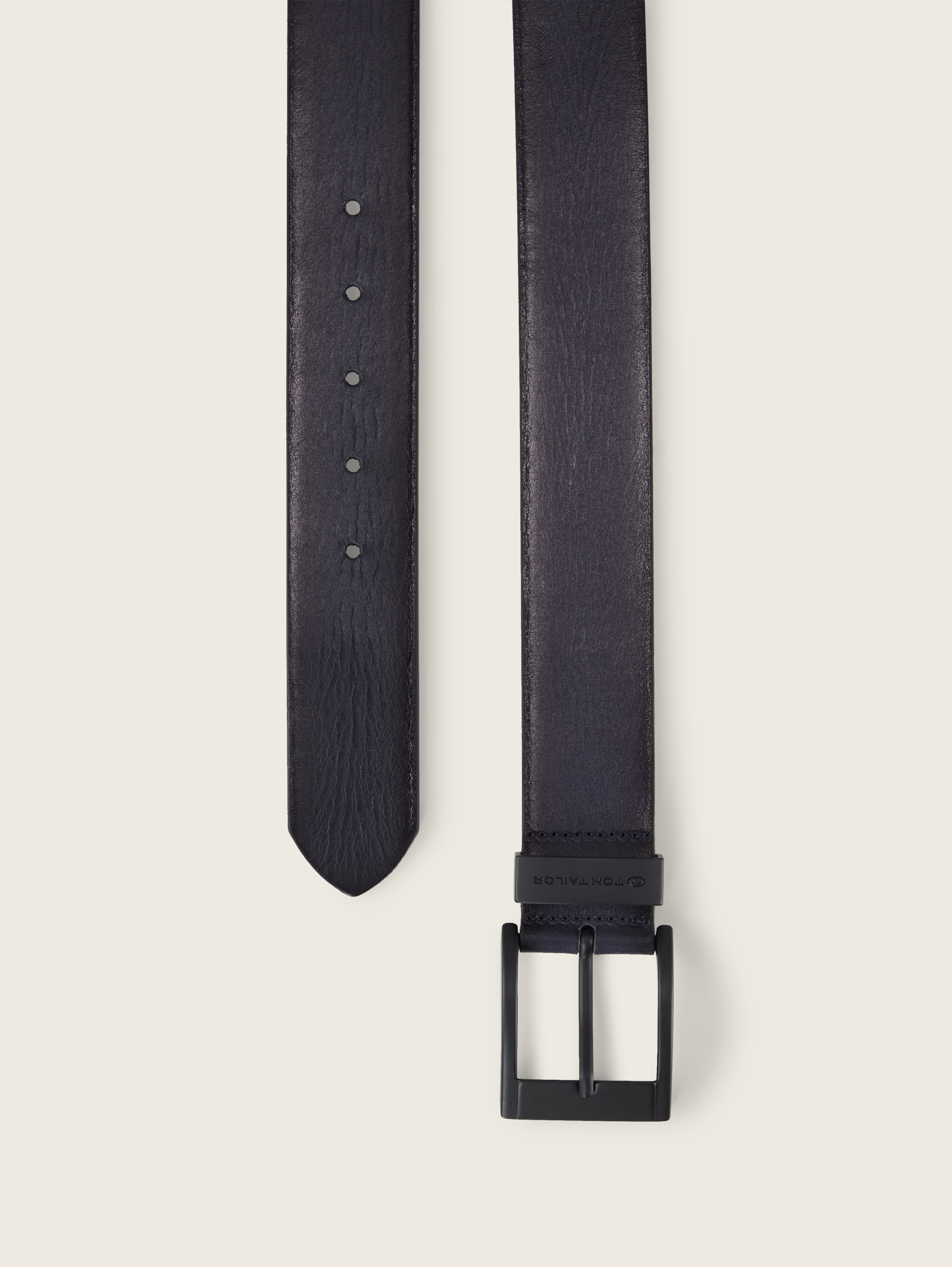 TTTHOMAS leren riem met vierkante gesp - navy uni - Bovenaanzicht product 