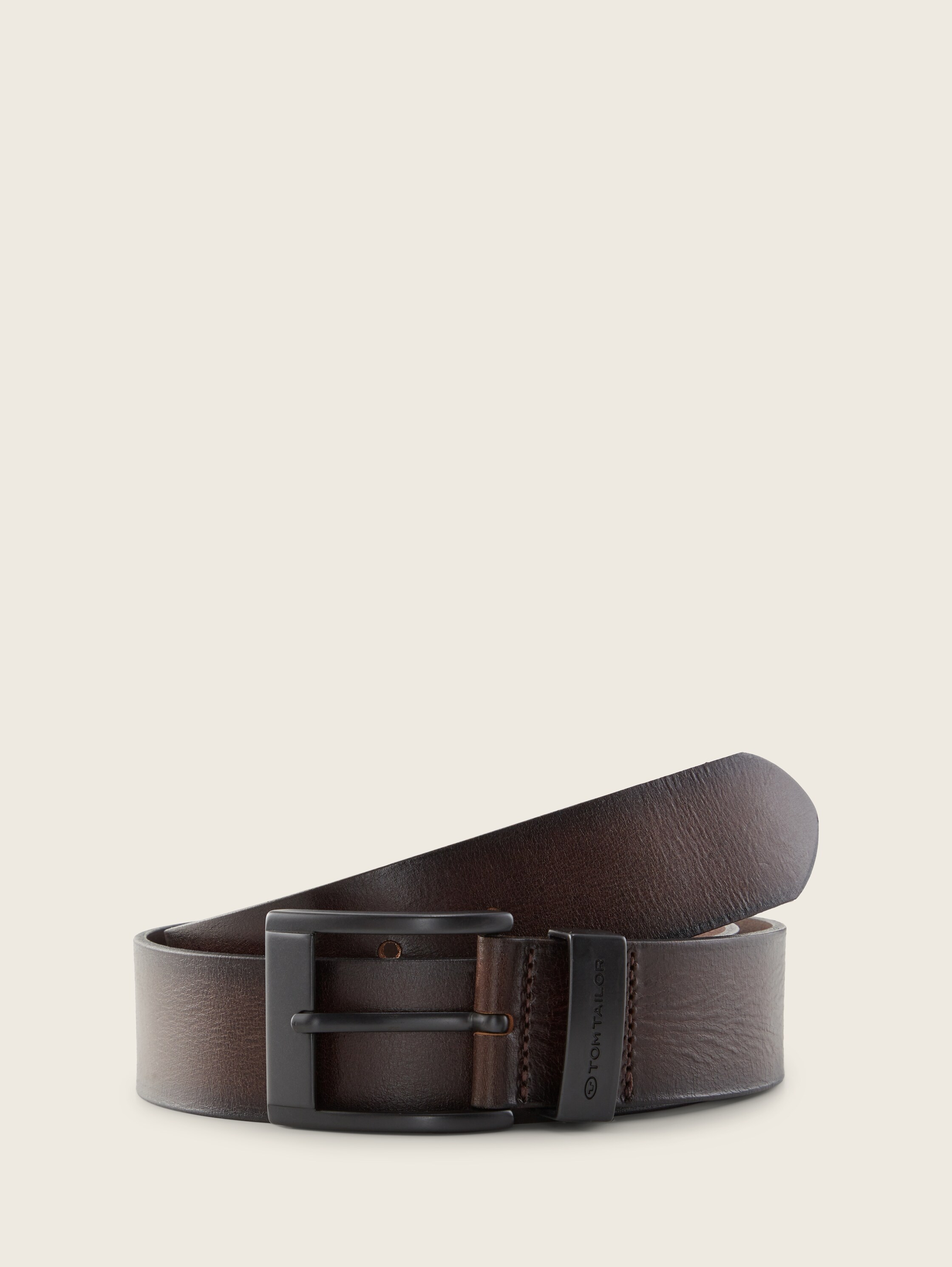 TTTHOMAS leather belt with square pin buckle - dark_brown_uni - 